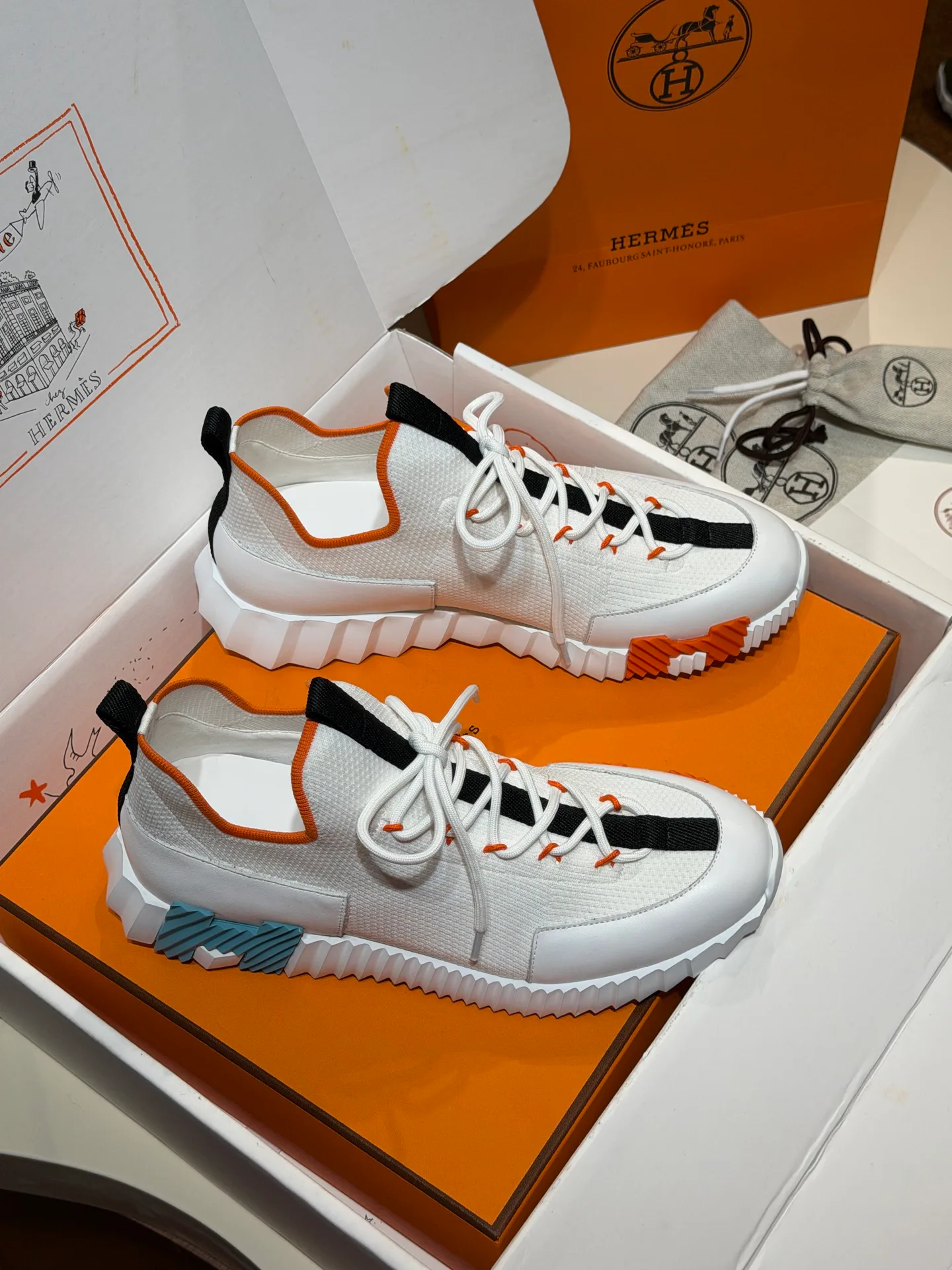 Кроссовки Мужские Hermes 554599