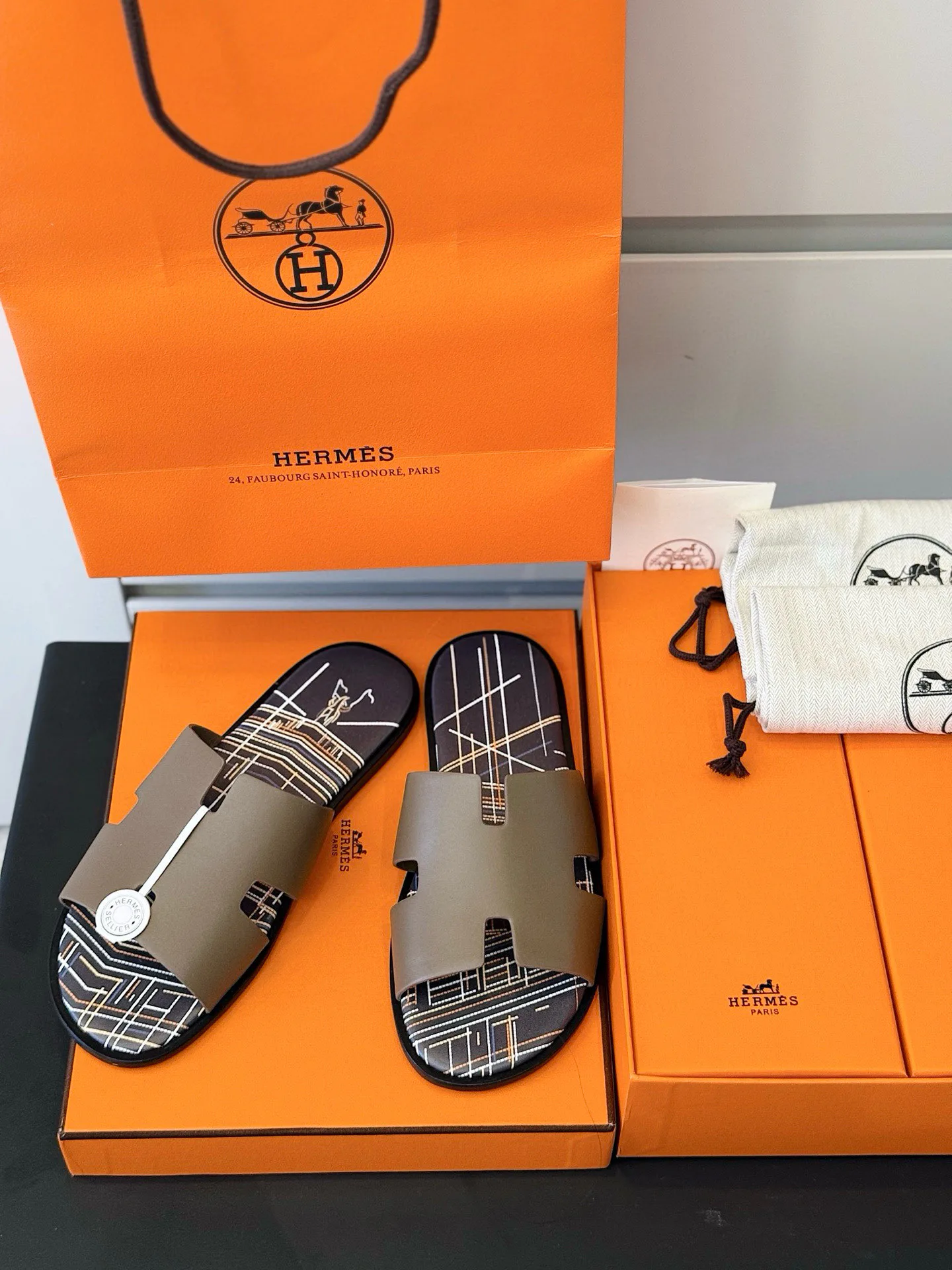 Тапочки Мужские Hermes 13182403