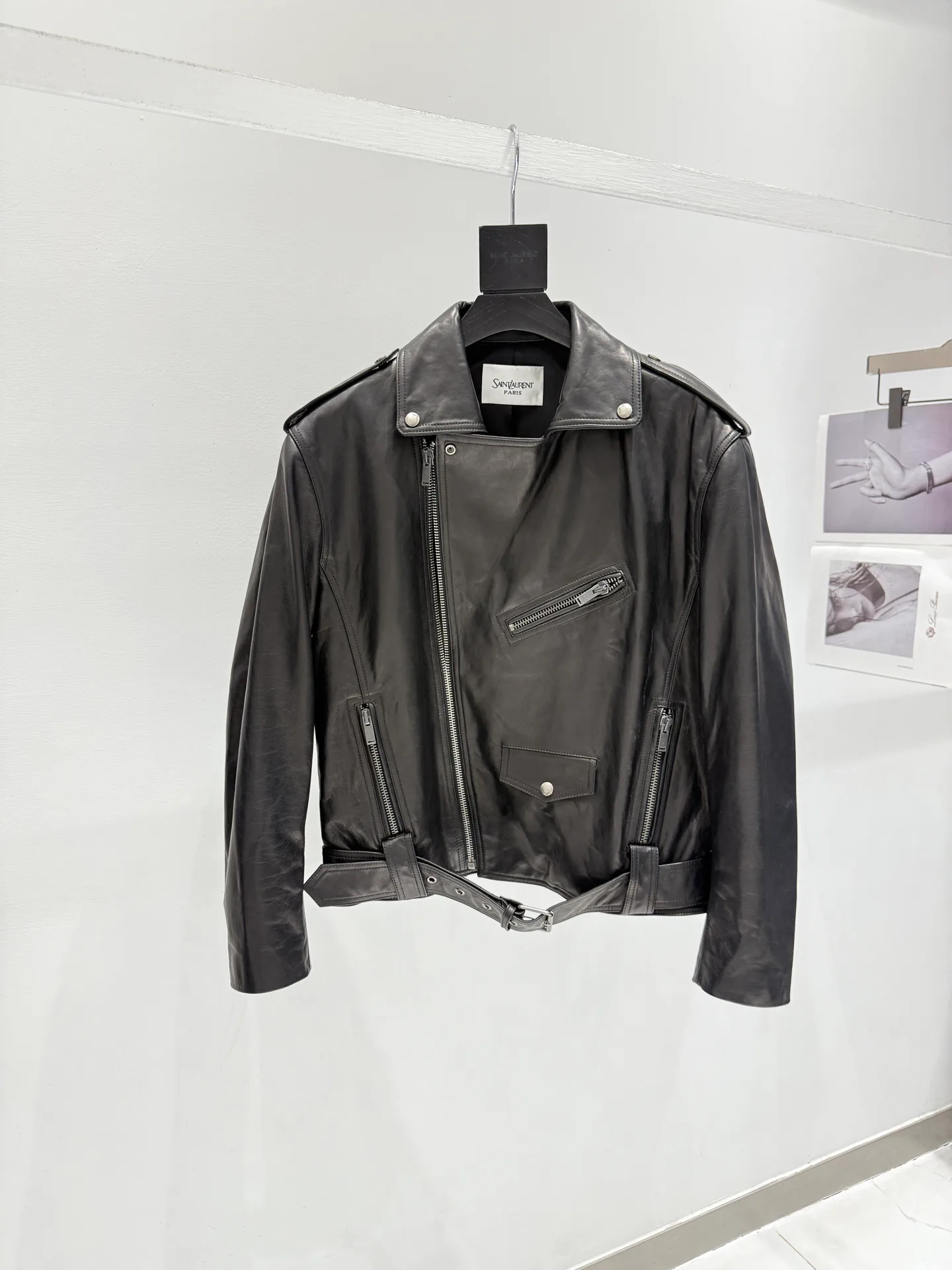 Кожаные Куртки И Дублёнки Женские Saint Laurent 18151065