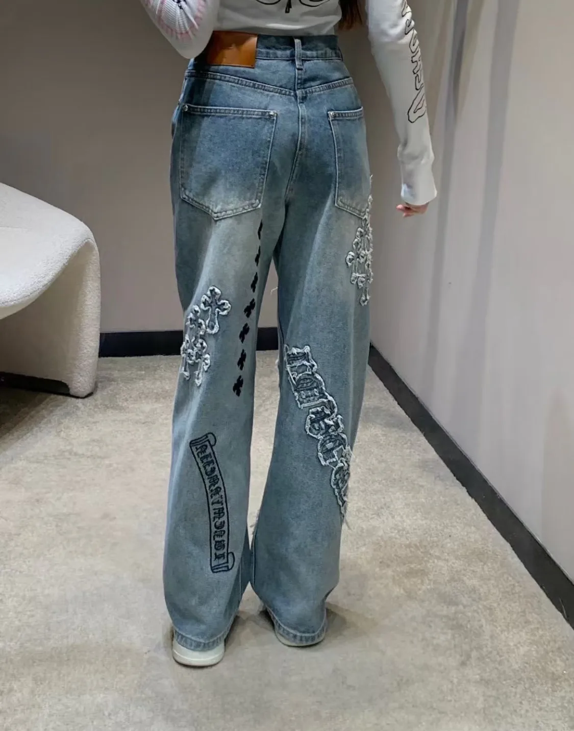 Джинсы Женские Chrome Hearts 11224983