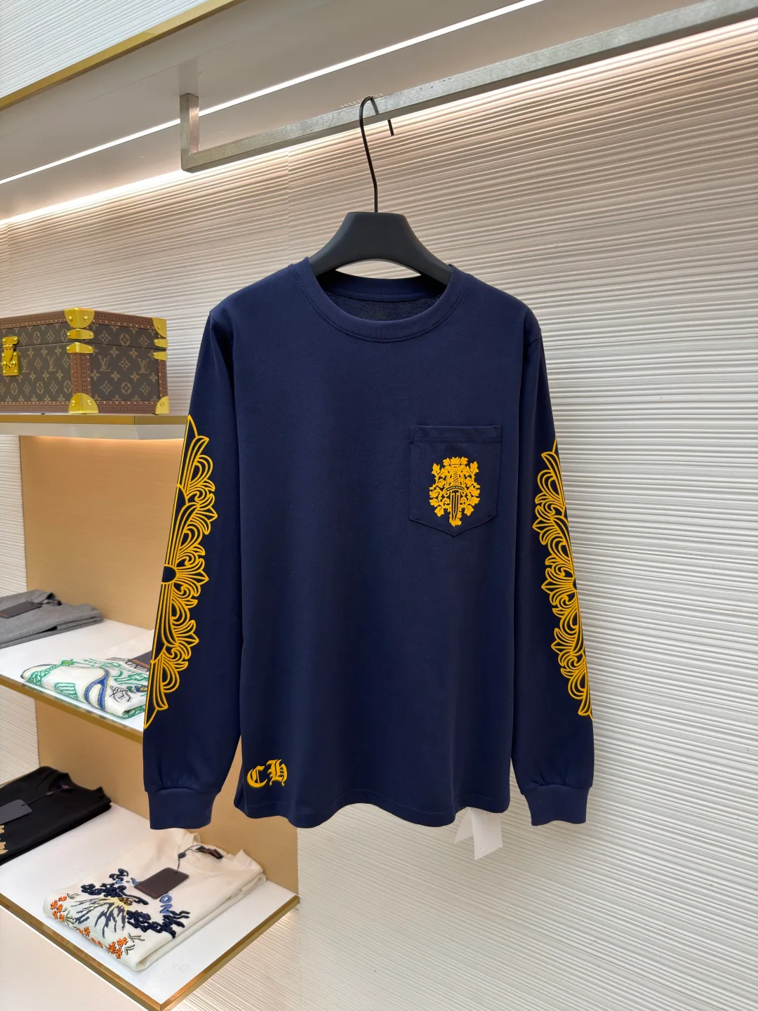 Лонгсливы Мужские Chrome Hearts 11399344