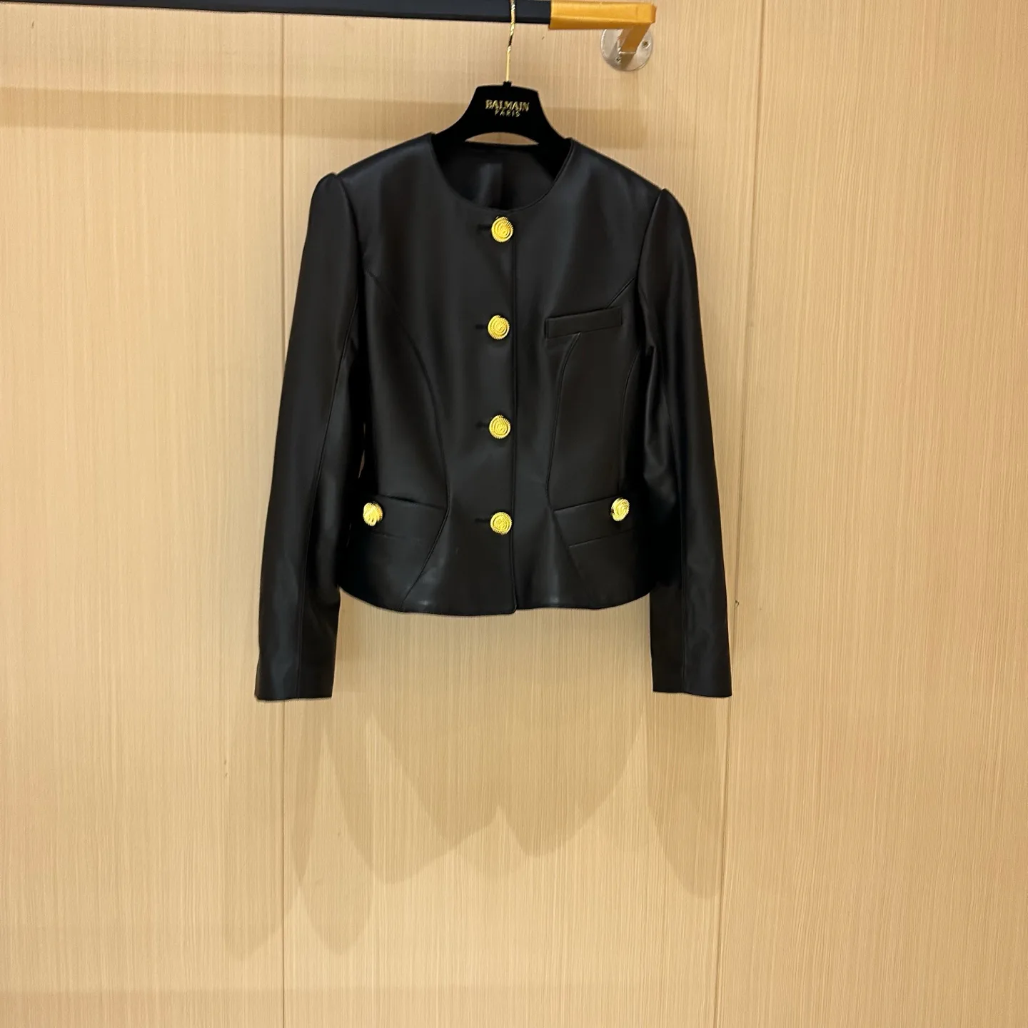 Кожаные Куртки И Дублёнки Женские Balmain 11511471