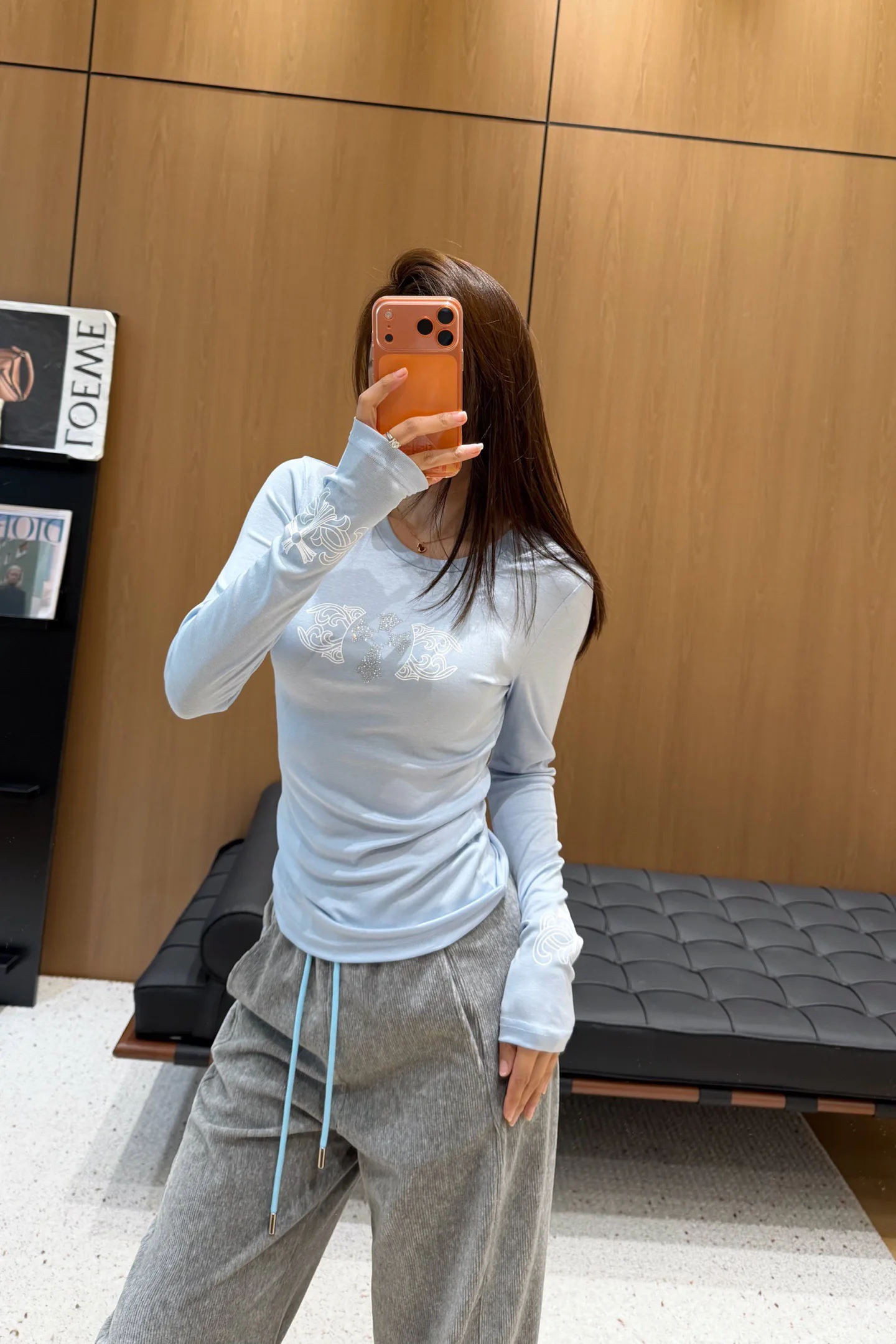 Лонгсливы Женские Chrome Hearts 1212613