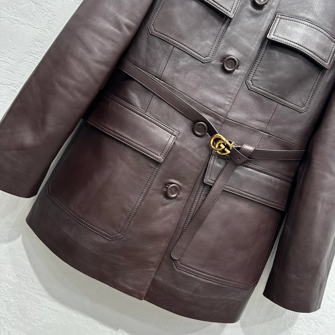 Кожаные Куртки И Дублёнки Женские Gucci 11520146