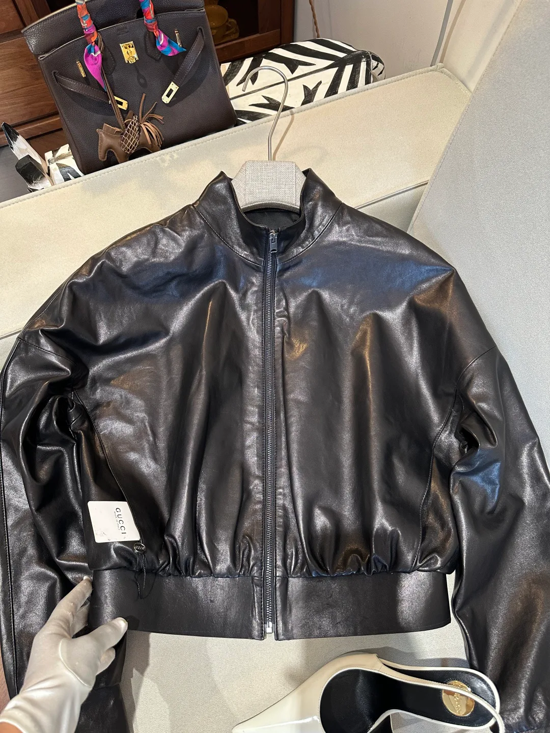 Кожаные Куртки И Дублёнки Женские Gucci 17088787