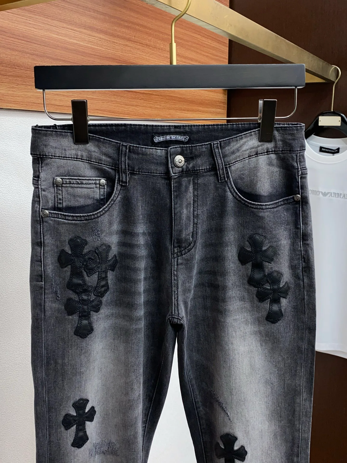 Джинсы Мужские Chrome Hearts 11476234