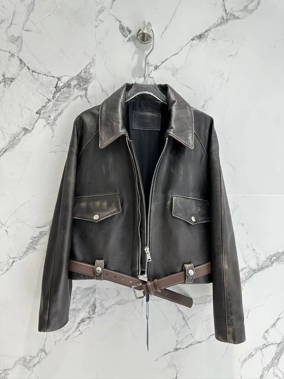 Кожаные Куртки И Дублёнки Женские Prada 13186430