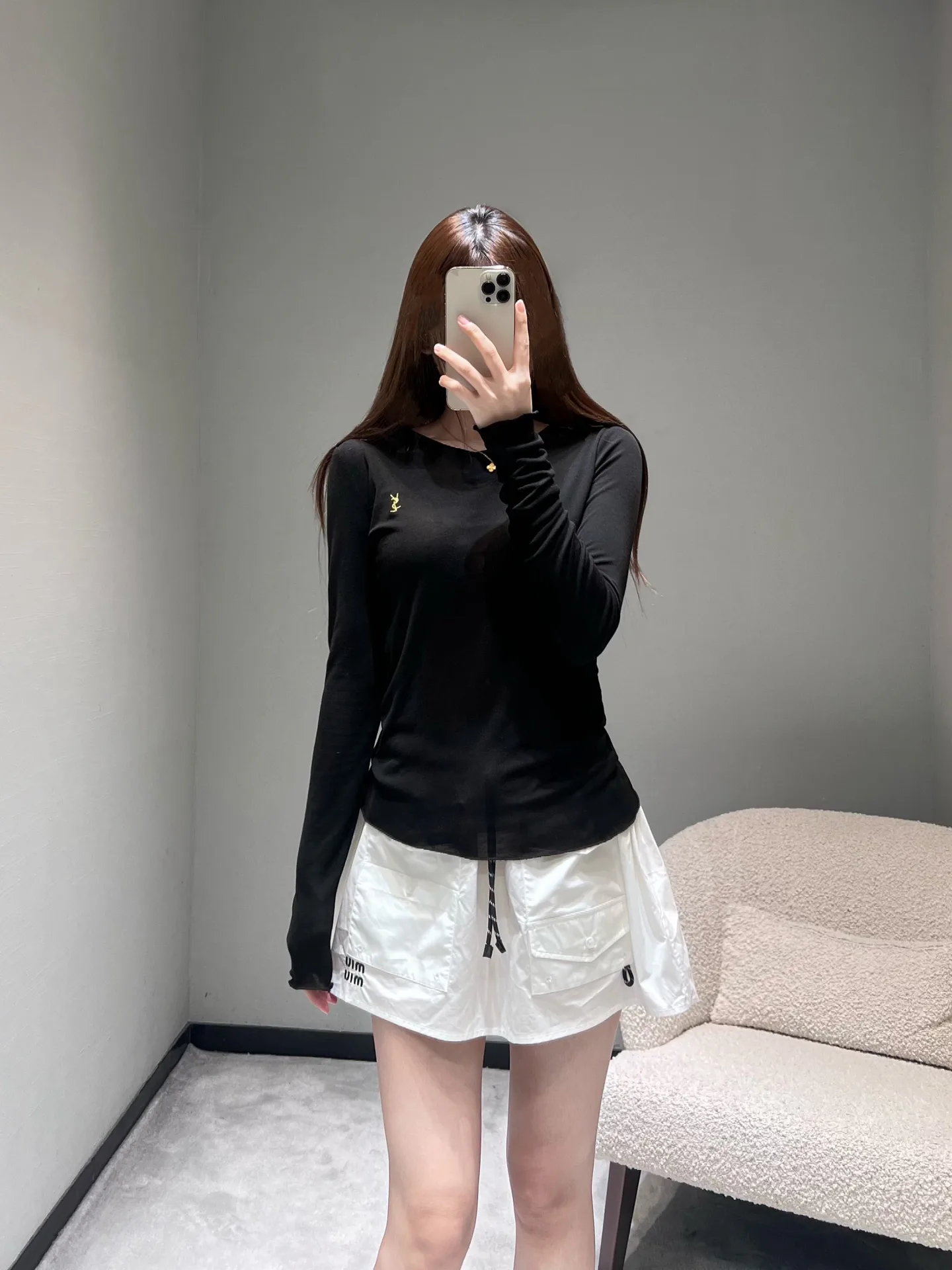 Лонгсливы Женские Saint Laurent 4906553