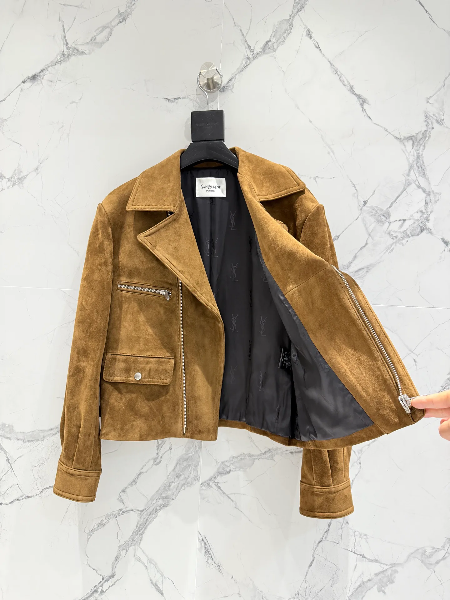 Кожаные Куртки И Дублёнки Женские Saint Laurent 18151056