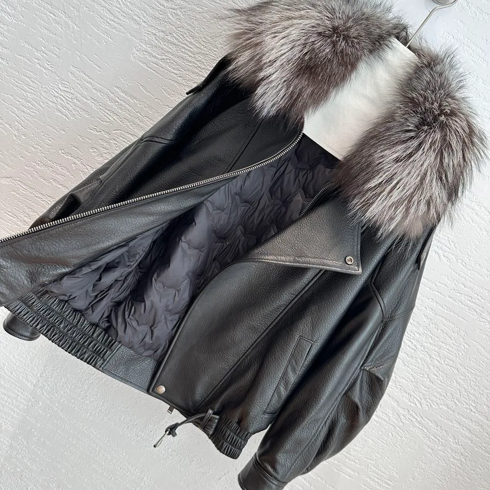 Кожаные Куртки И Дублёнки Женские Saint Laurent 18998024