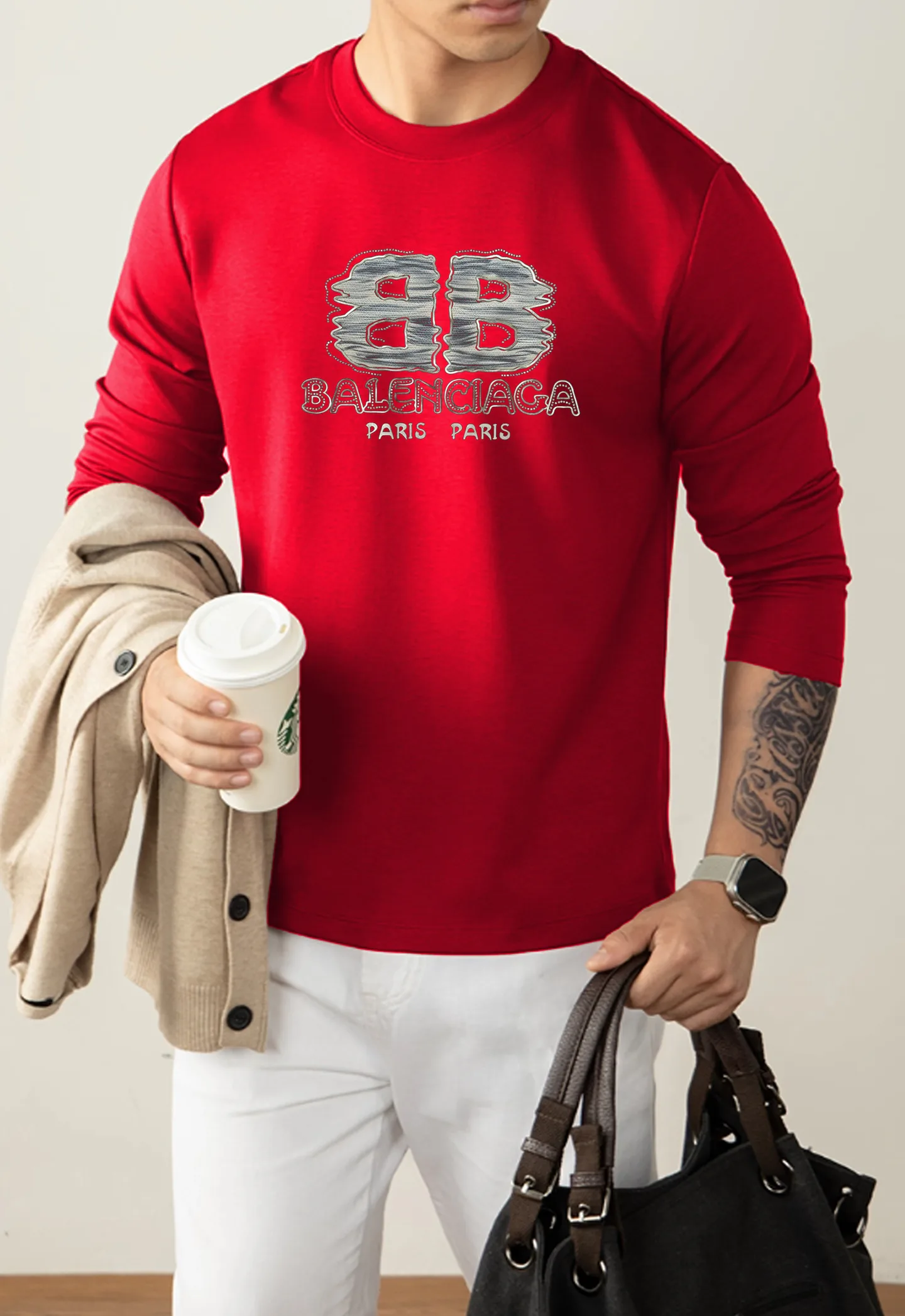Лонгсливы Мужские Balenciaga 927917