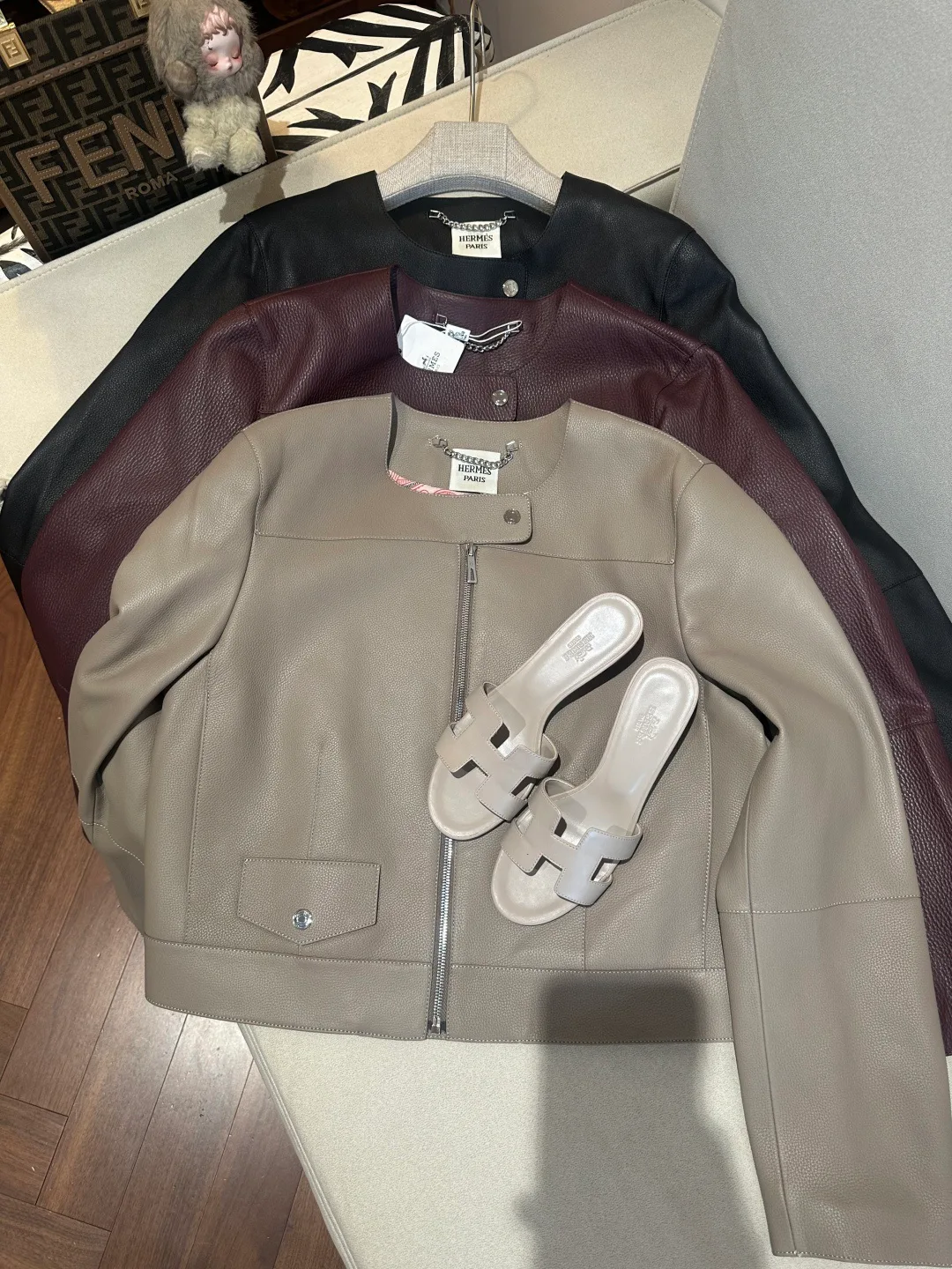 Кожаные Куртки И Дублёнки Женские Hermes 17959689