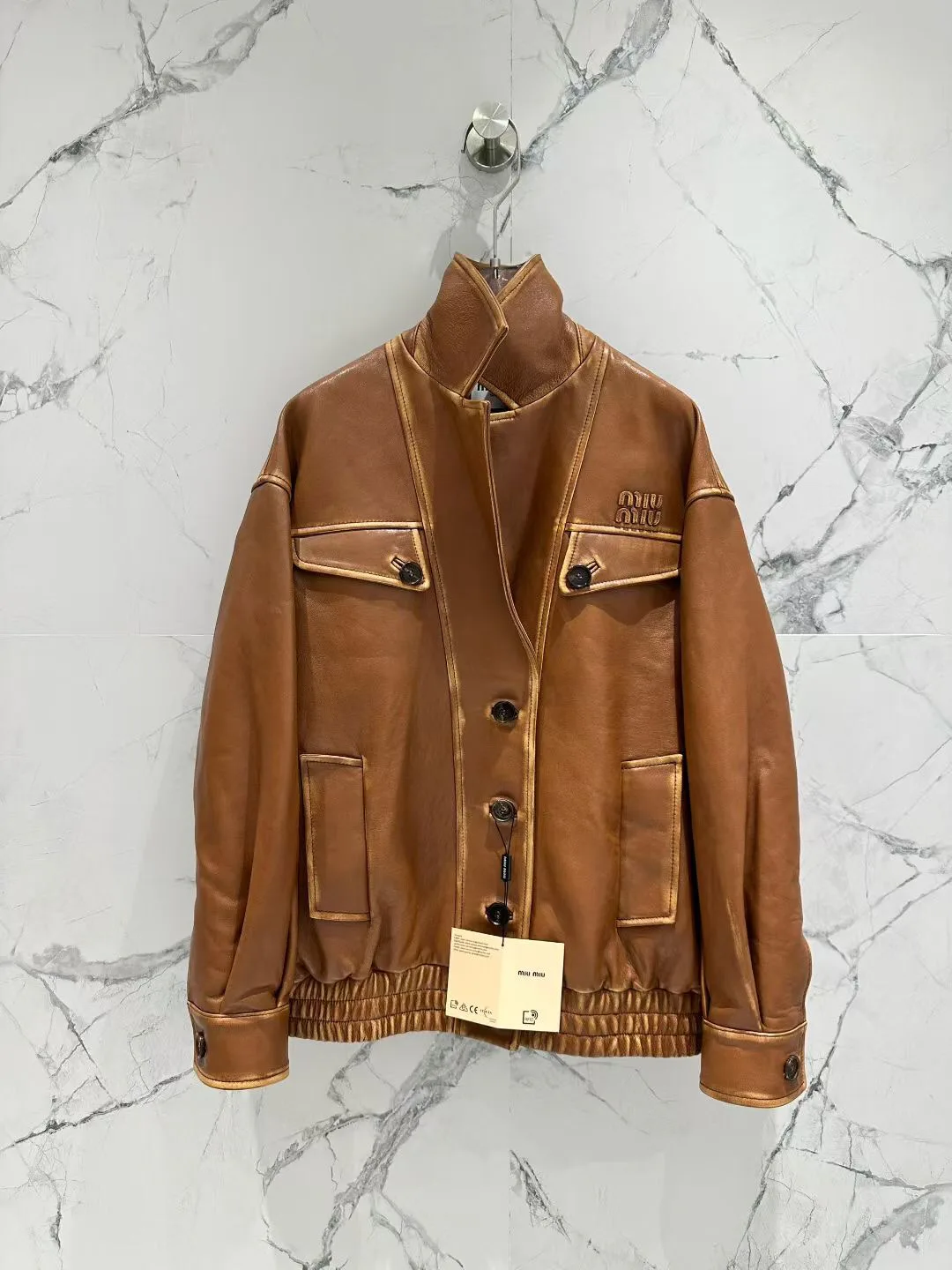 Кожаные Куртки И Дублёнки Женские Miu Miu 11428986