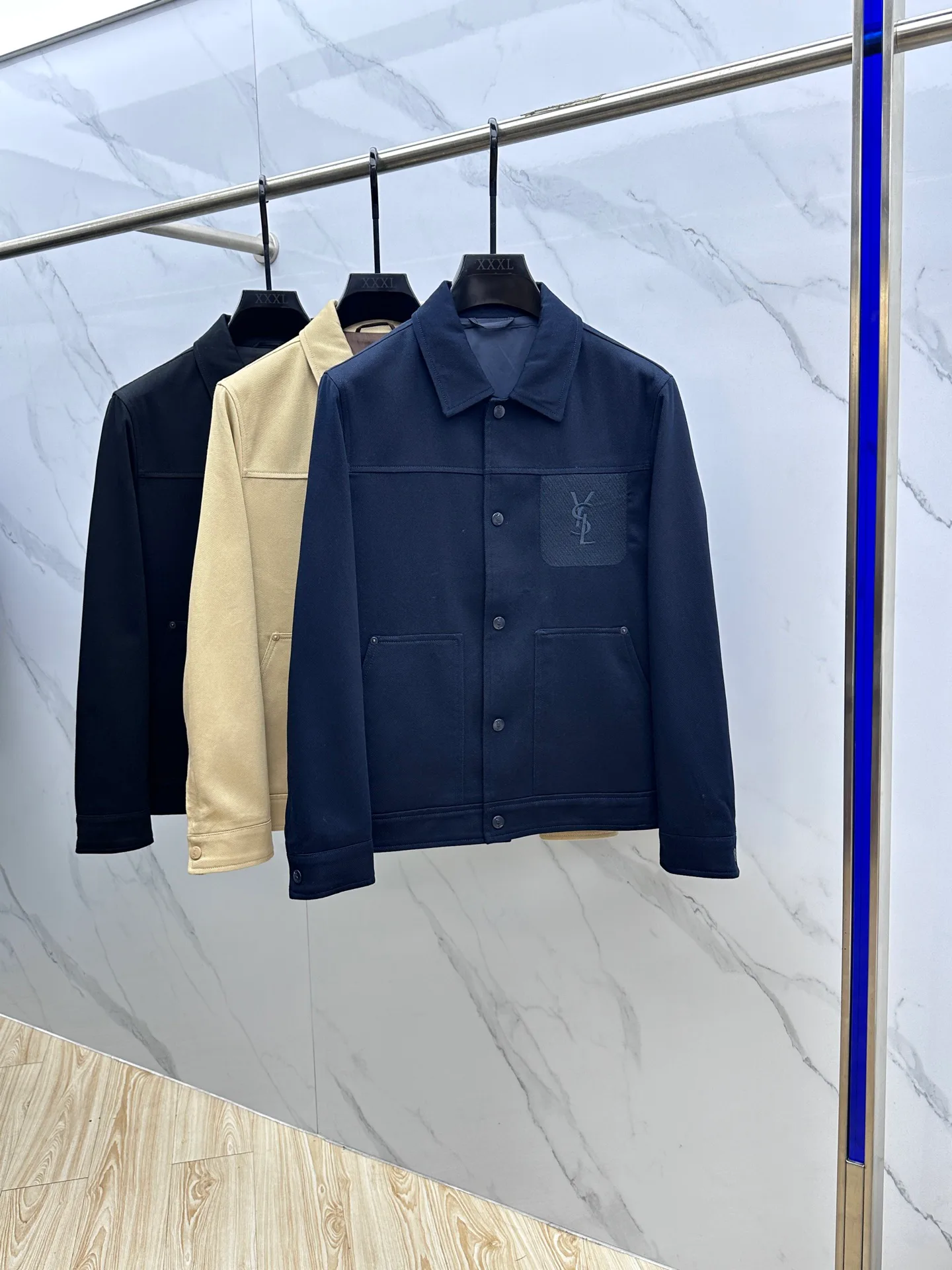 Куртки И Пуховики Мужские Saint Laurent 846066