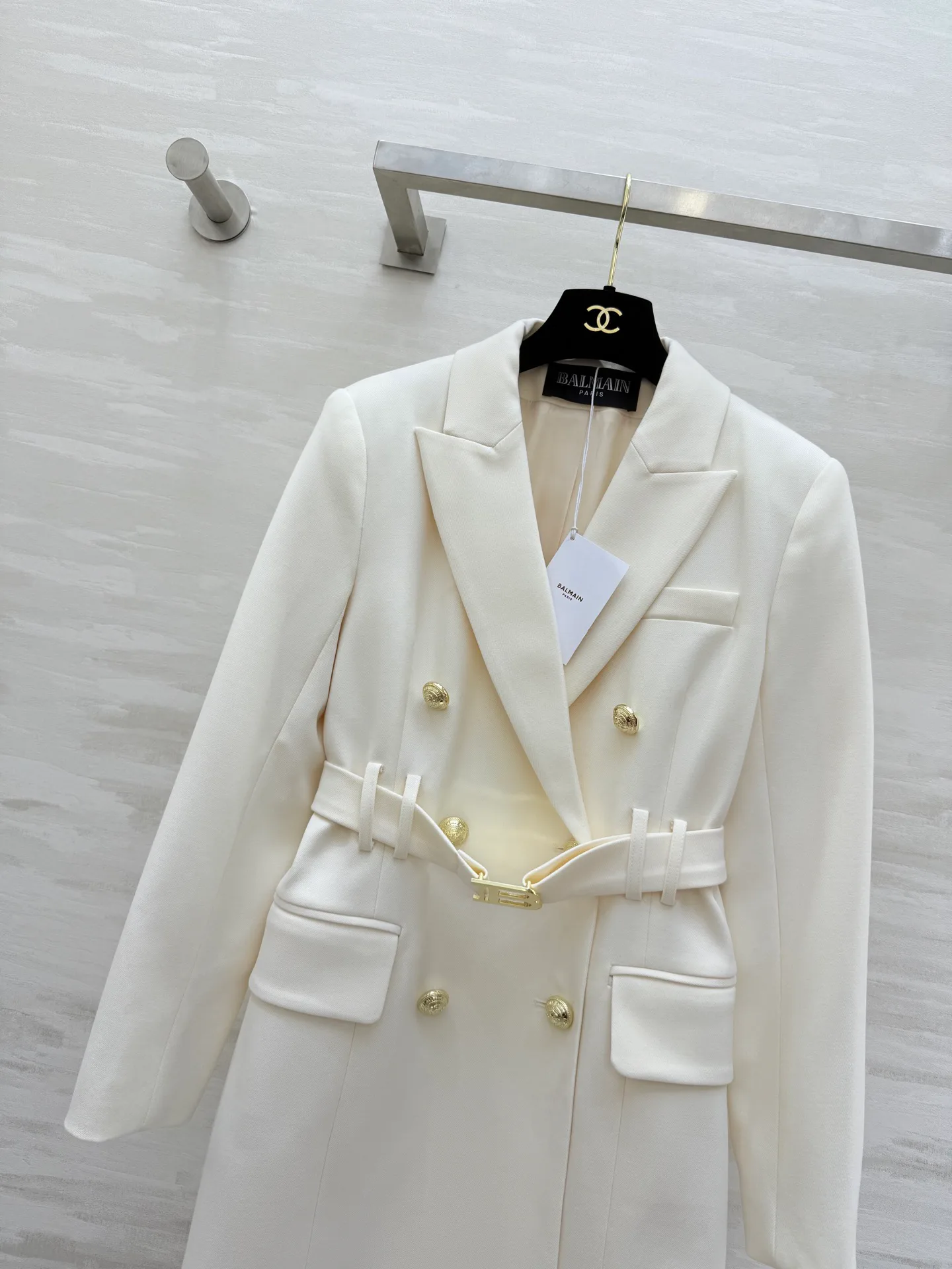 Кожаные Куртки И Дублёнки Женские Balmain 600405