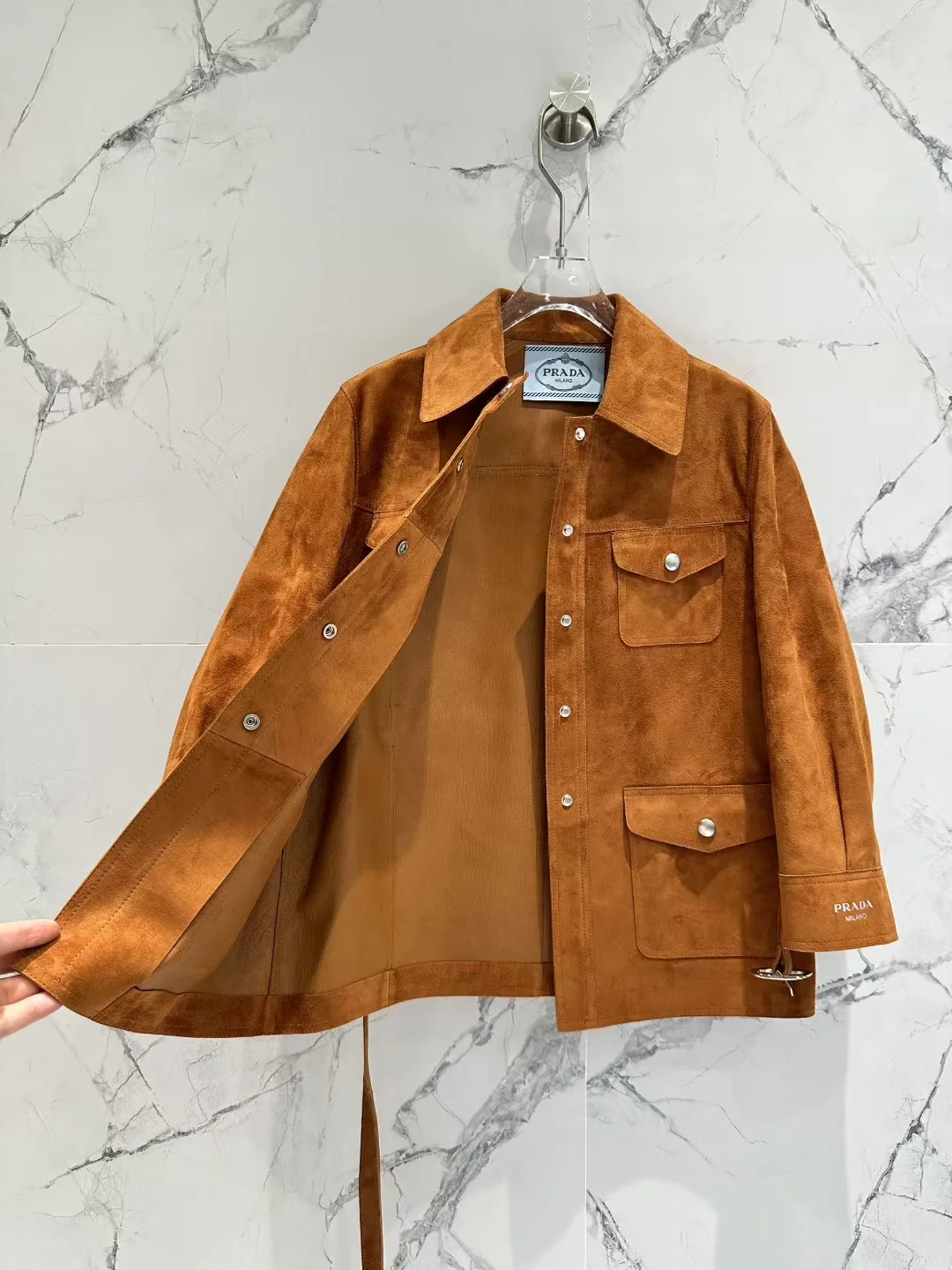 Кожаные Куртки И Дублёнки Женские Prada 13186446
