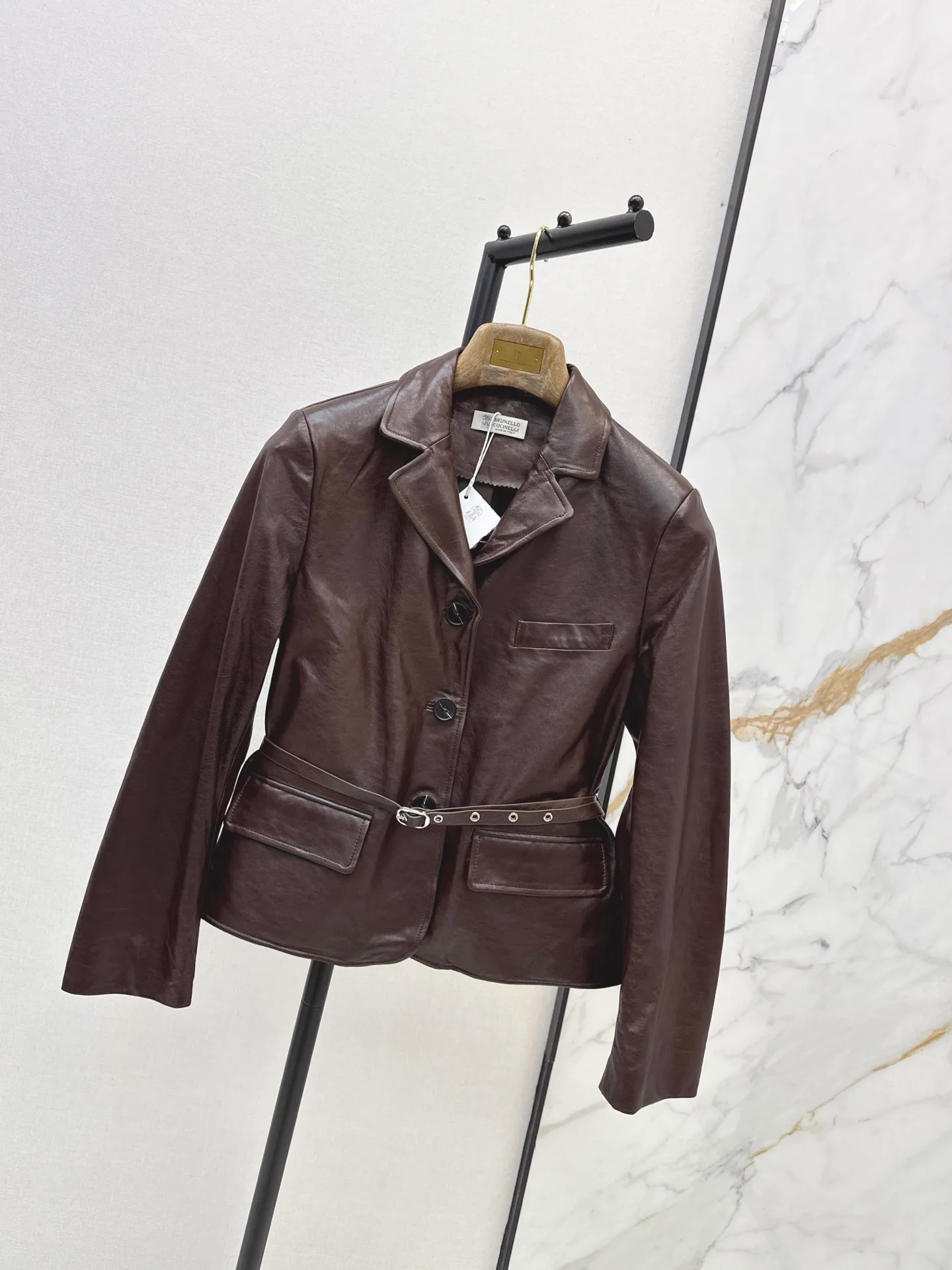 Кожаные Куртки И Дублёнки Женские Brunello Cucinelli 18407933