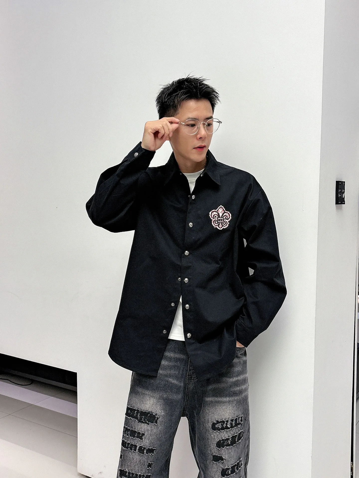 Рубашки Мужские Chrome Hearts 1139244