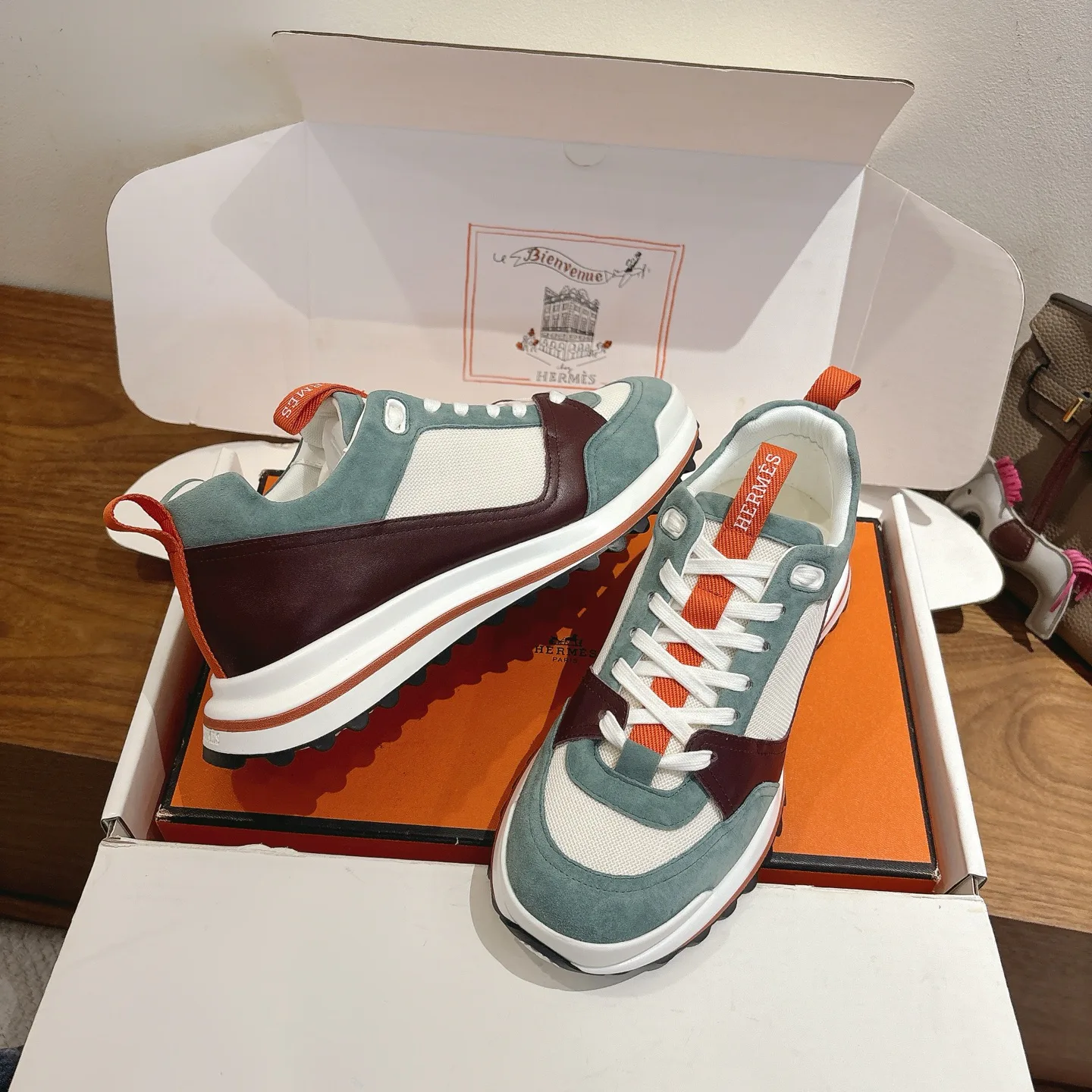 Кроссовки Мужские Hermes 1175784