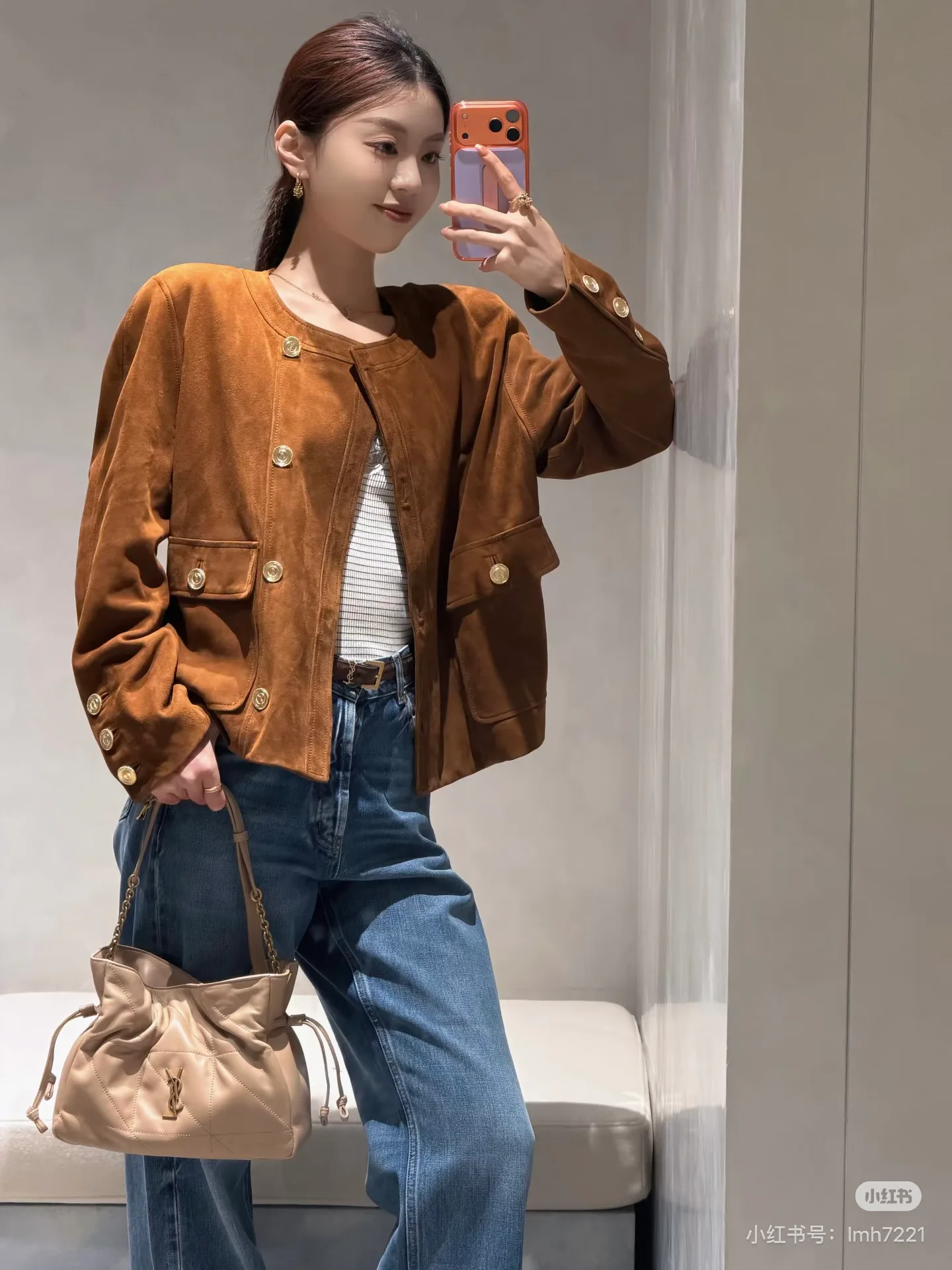 Кожаные Куртки И Дублёнки Женские Saint Laurent 18542722
