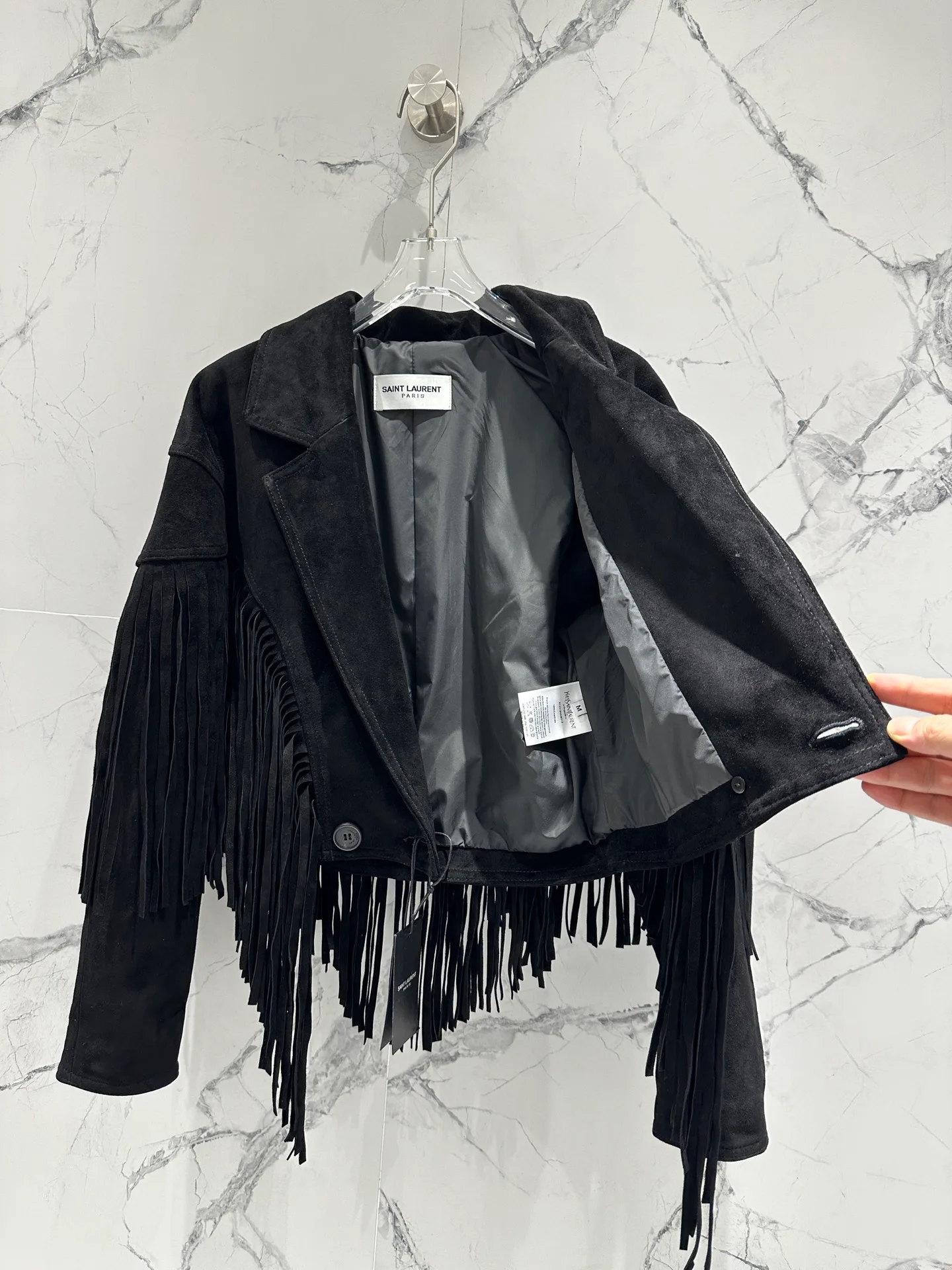 Кожаные Куртки И Дублёнки Женские Saint Laurent 12957019