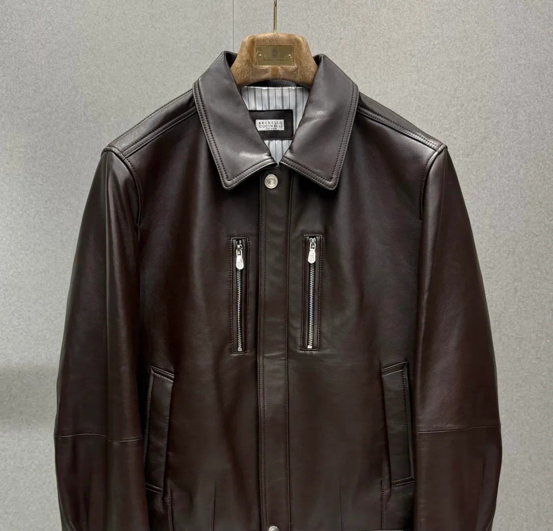 Кожаные Куртки И Дублёнки Мужские Brunello Cucinelli 17329879