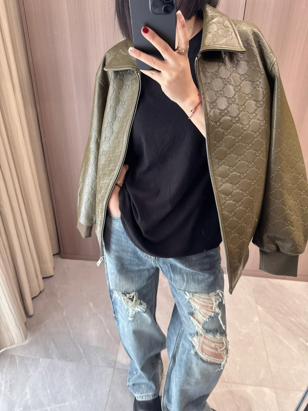 Кожаные Куртки И Дублёнки Женские Gucci 12786