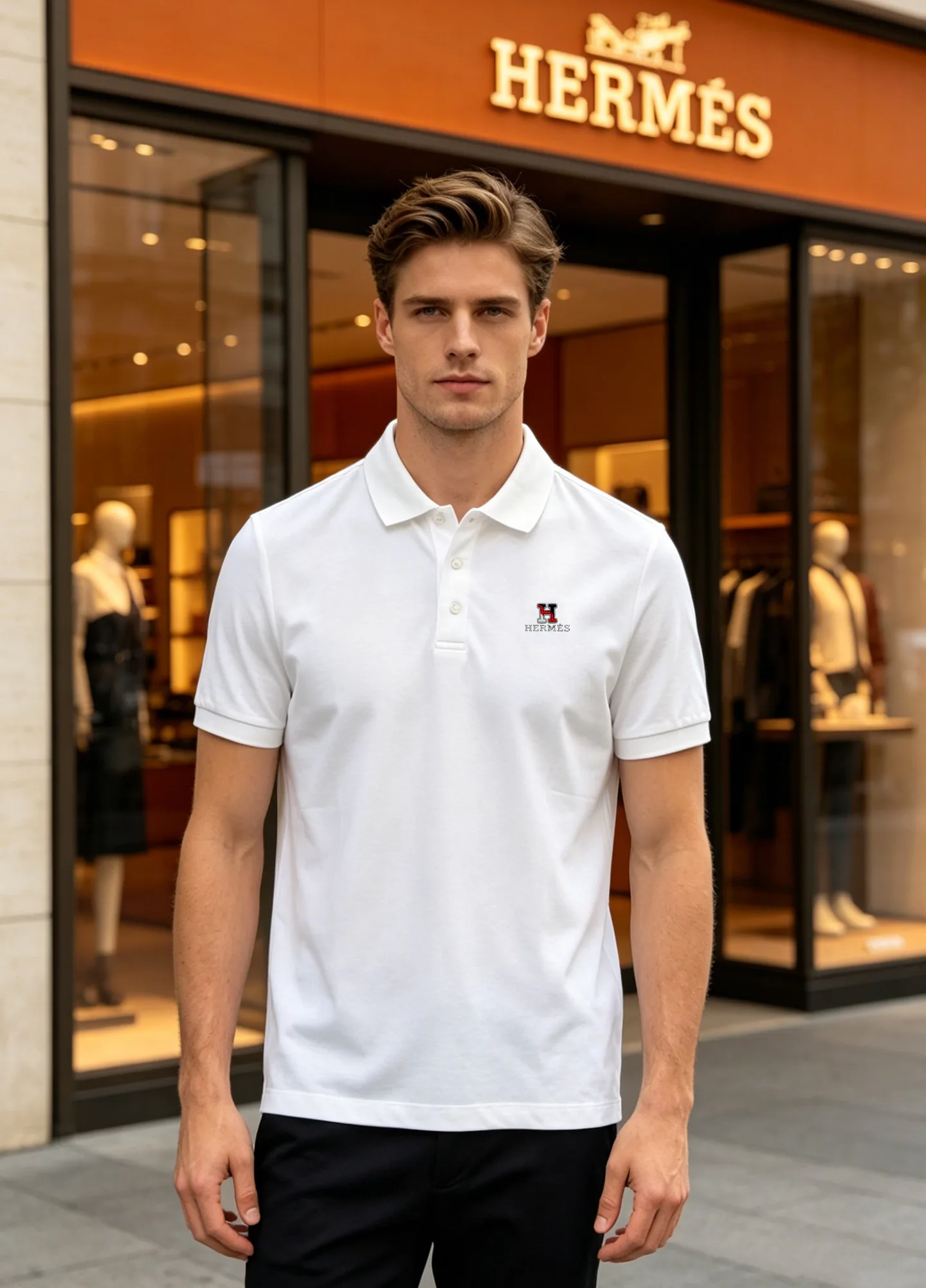 Рубашки Мужские Hermes 17099789