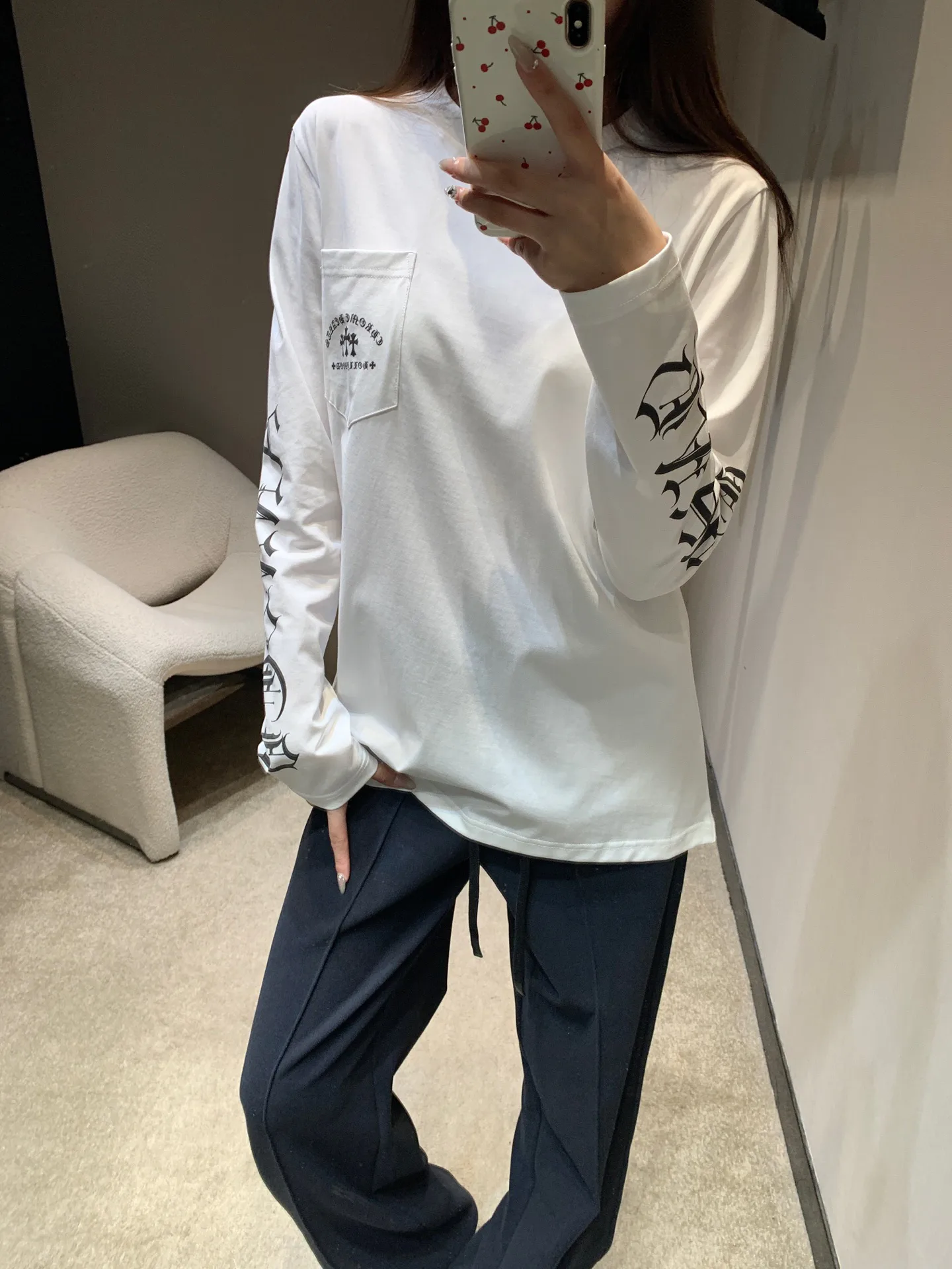 Футболки Женские Chrome Hearts 4275829