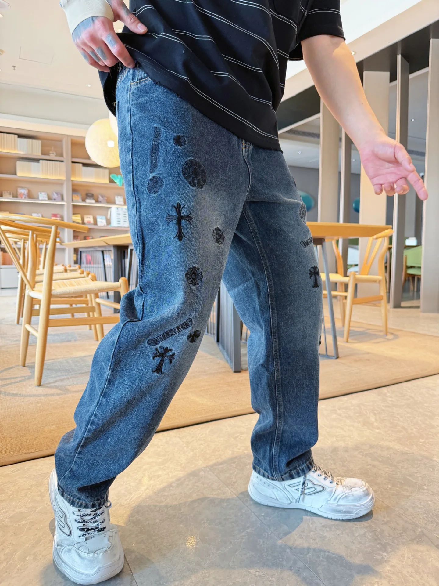 Джинсы Мужские Chrome Hearts 13538165