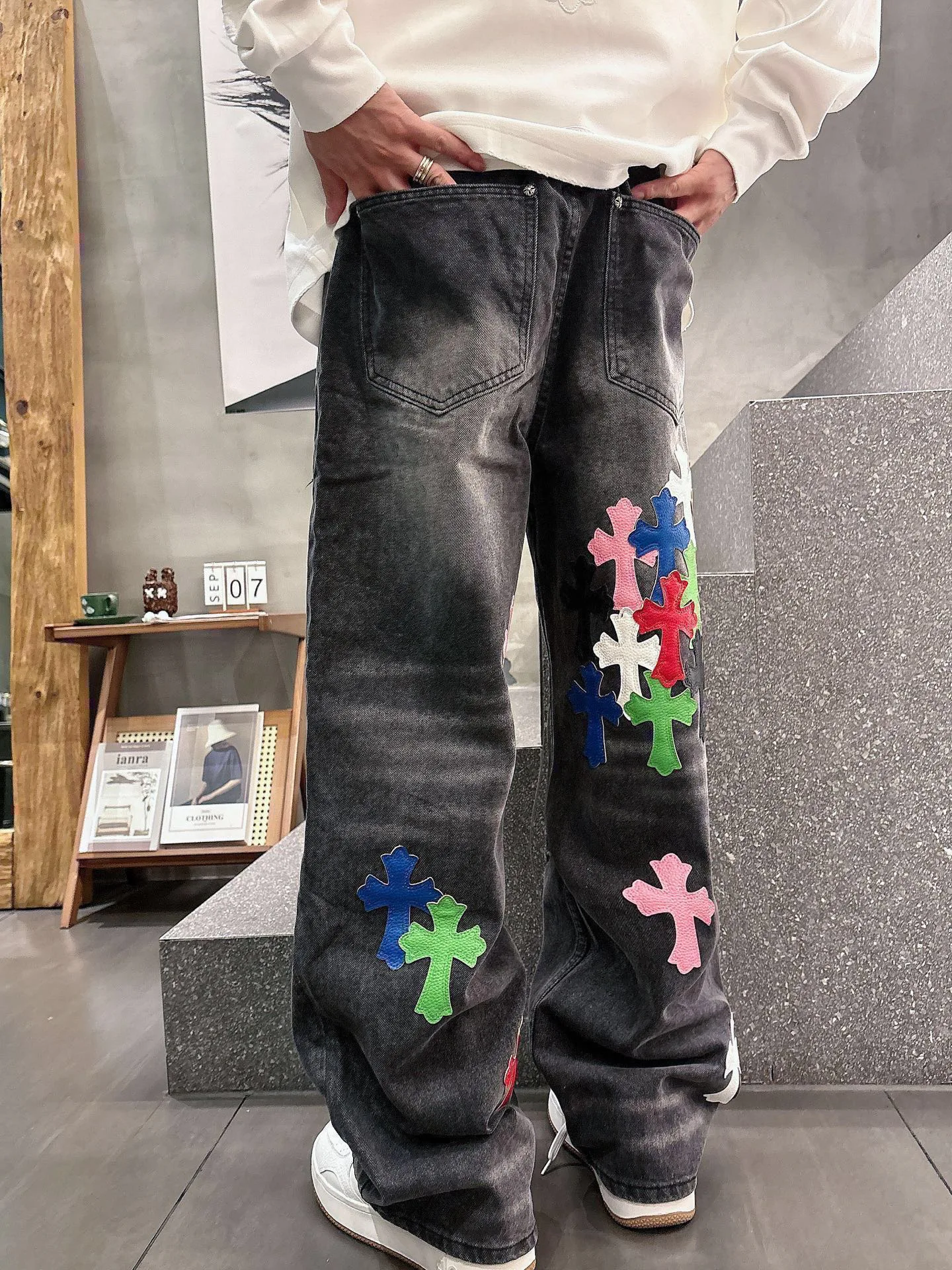 Джинсы Женские Chrome Hearts 11701402