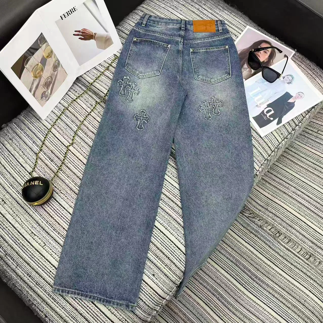 Джинсы Женские Chrome Hearts 765241