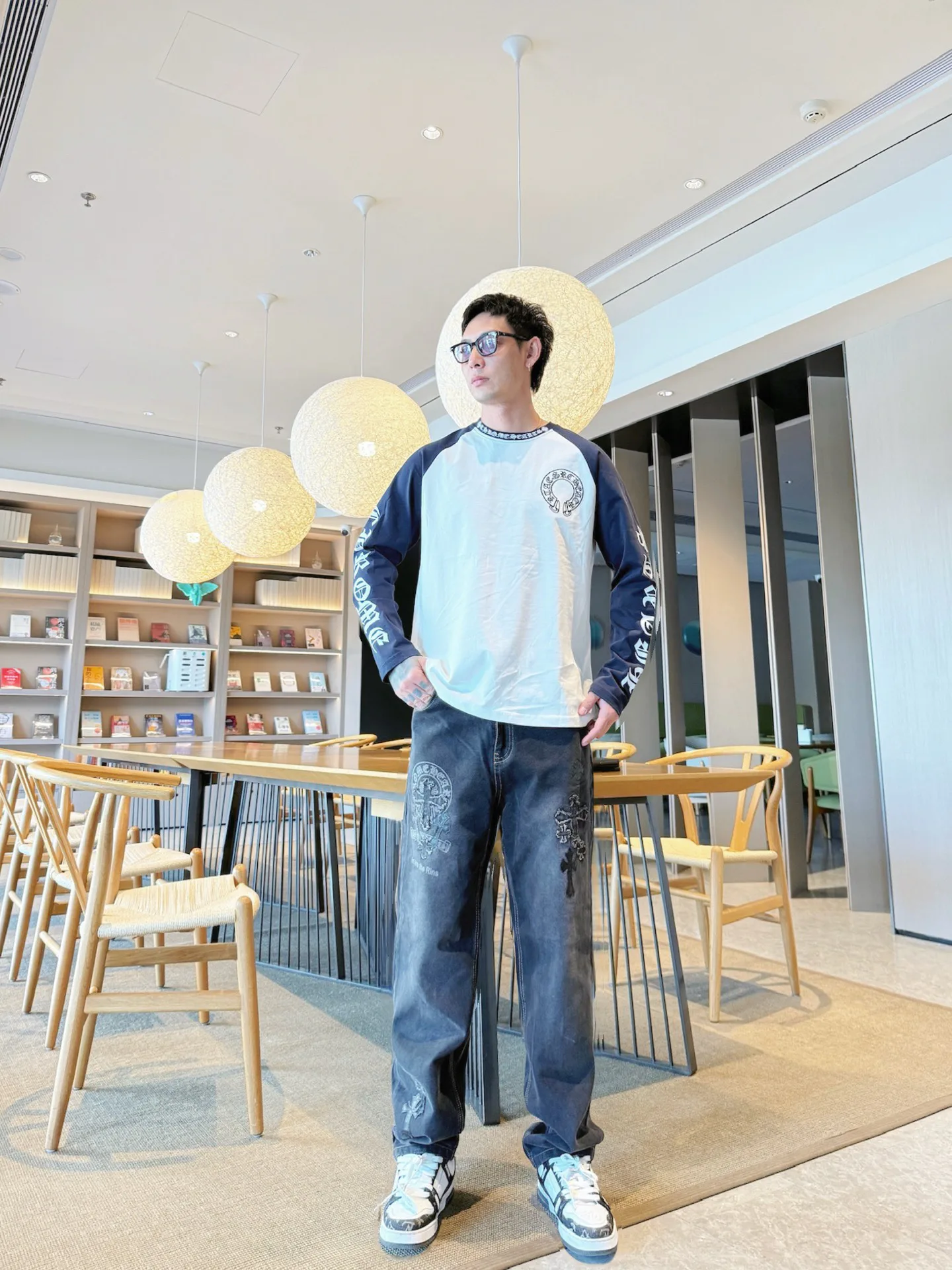 Джинсы Мужские Chrome Hearts 13538163