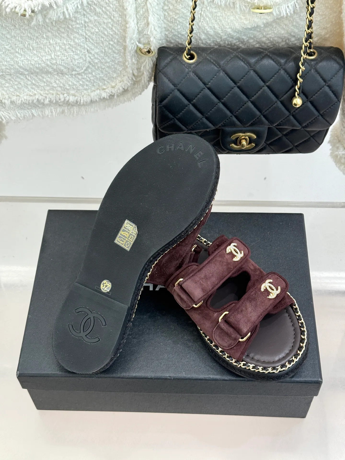 Шлепанцы Женские Chanel 1885764