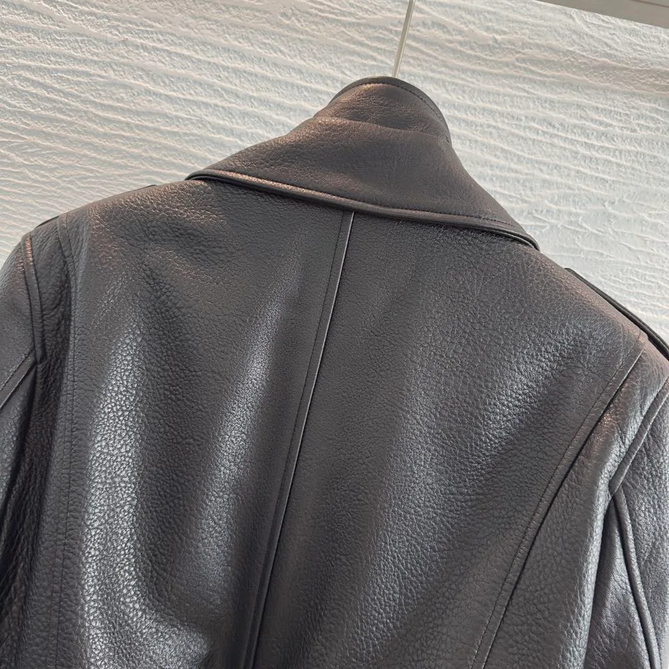 Кожаные Куртки И Дублёнки Женские Saint Laurent 18090125