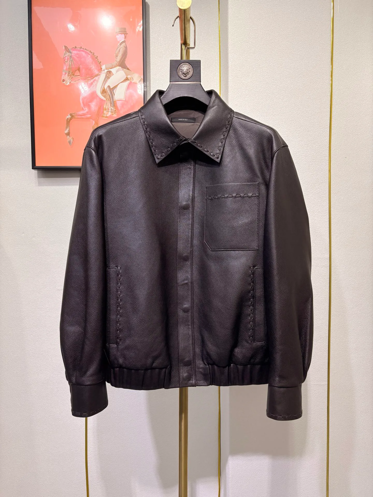 Кожаные Куртки И Дублёнки Мужские Fendi 5405398