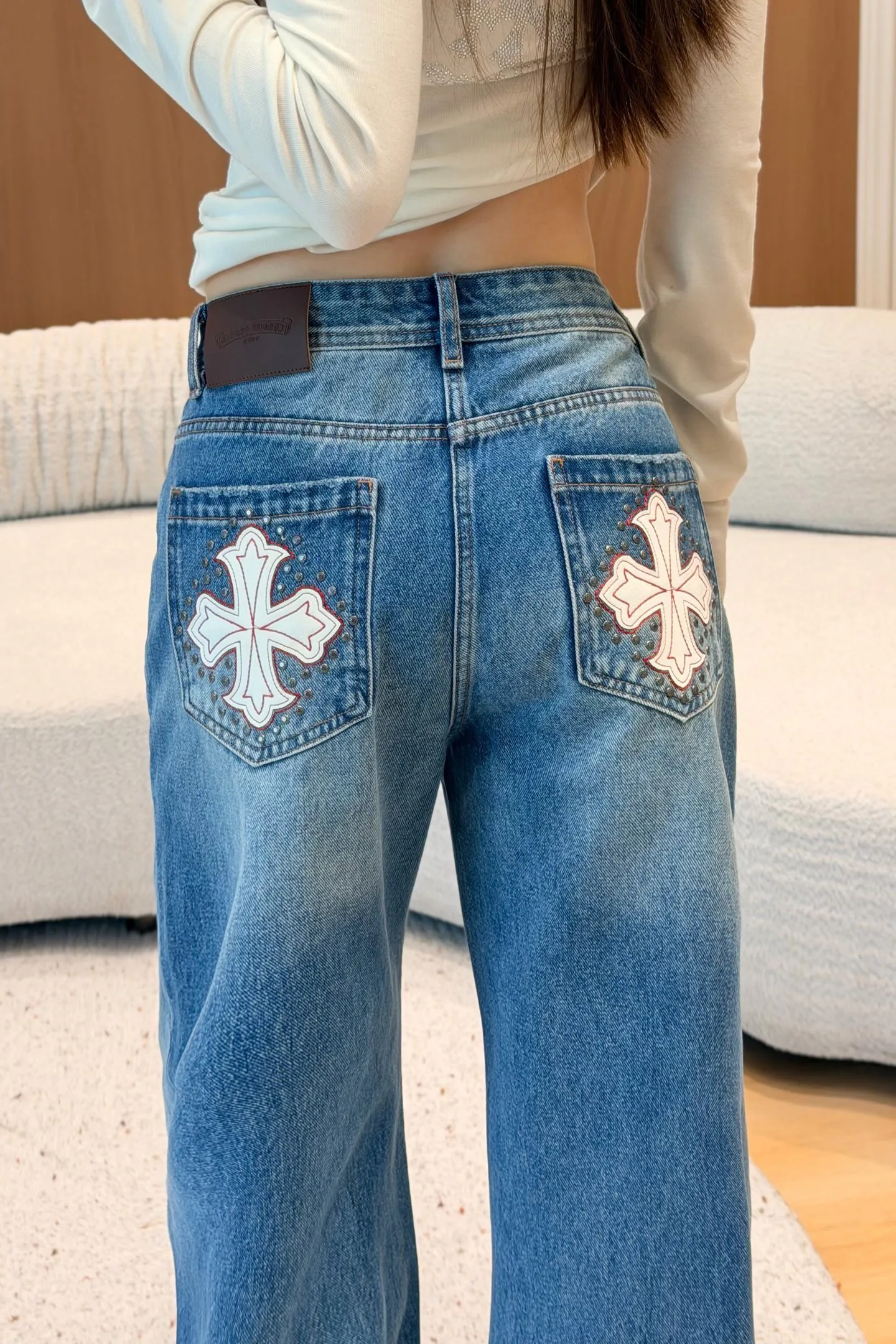 Джинсы Женские Chrome Hearts 19001042