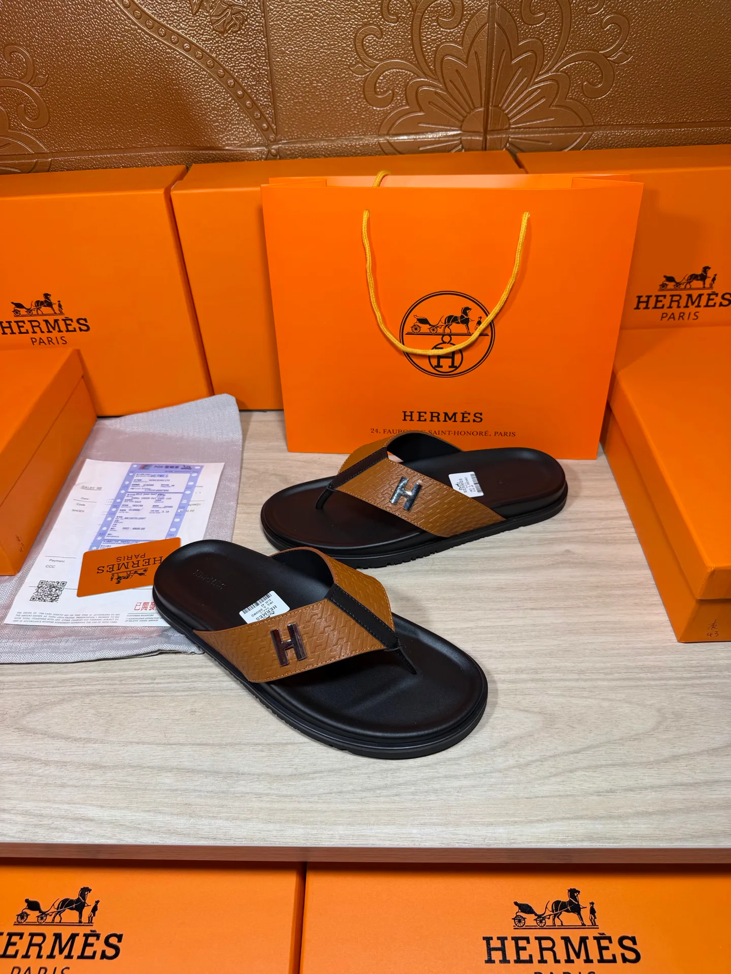 Шлепанцы Мужские Hermes 19414489