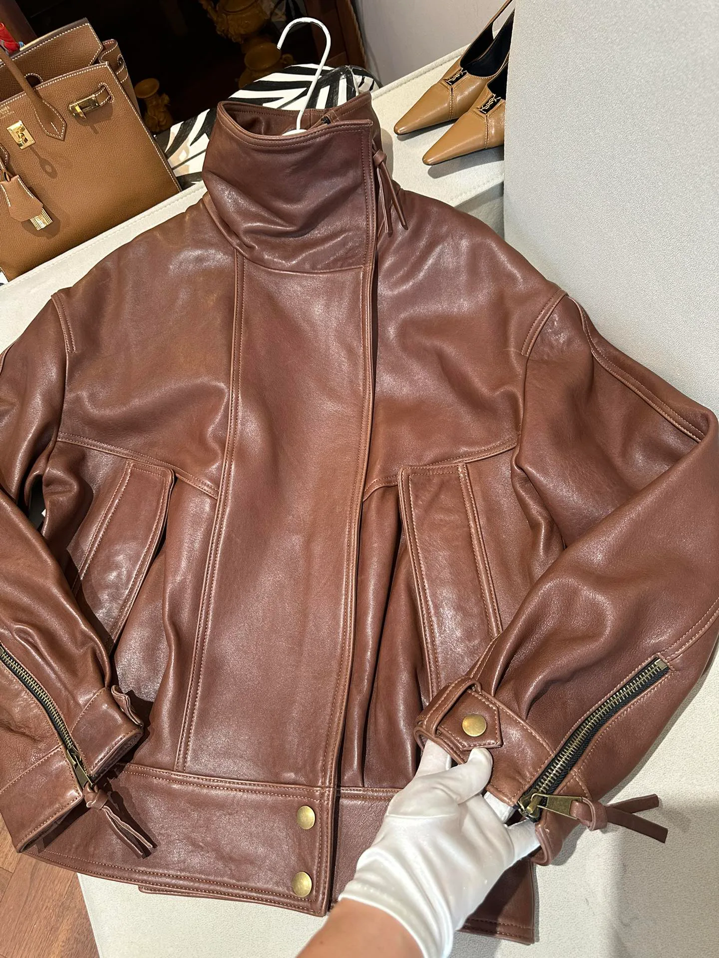 Кожаные Куртки И Дублёнки Женские Balmain 11460791