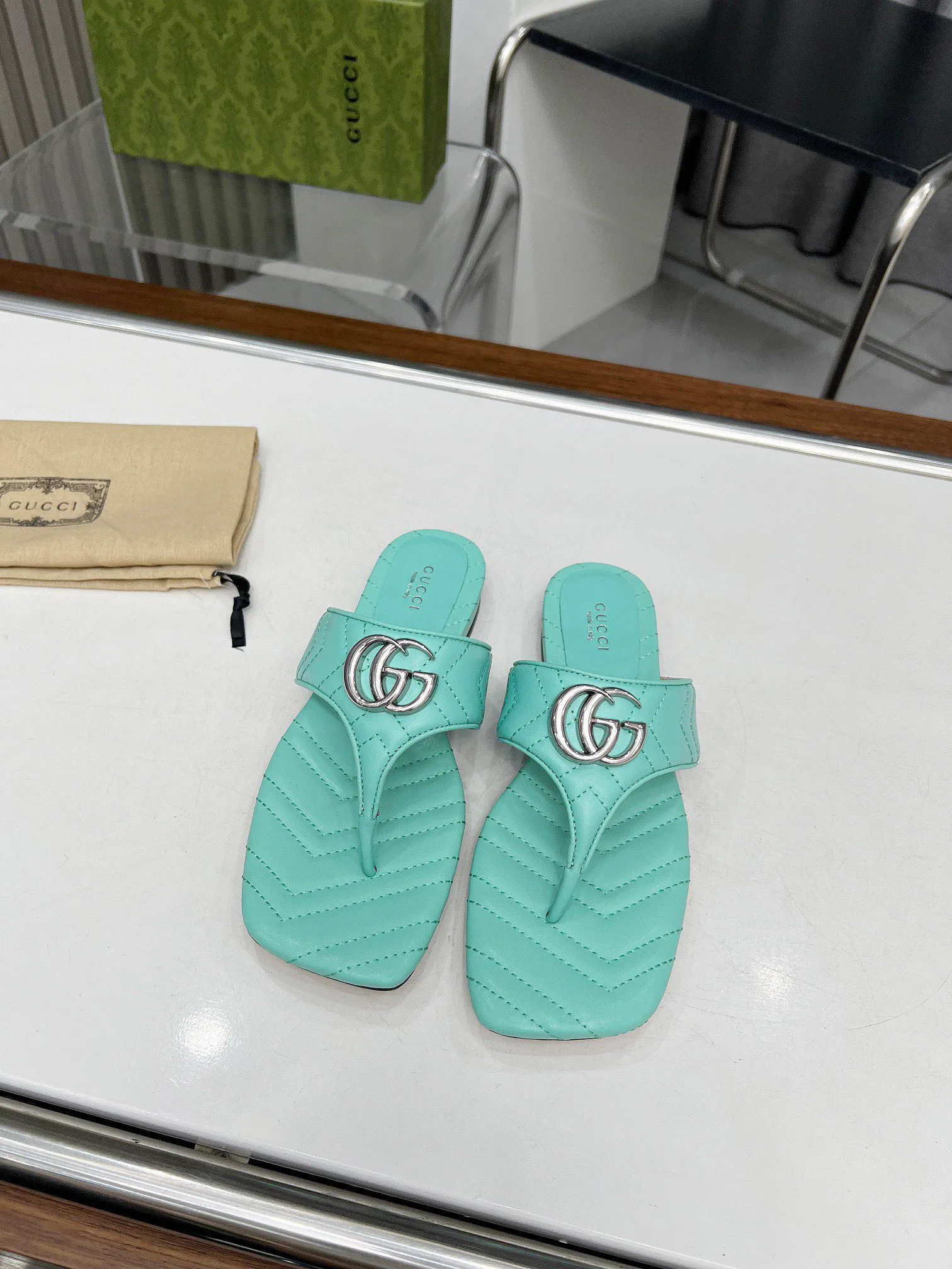 Шлепанцы Женские Gucci 17479