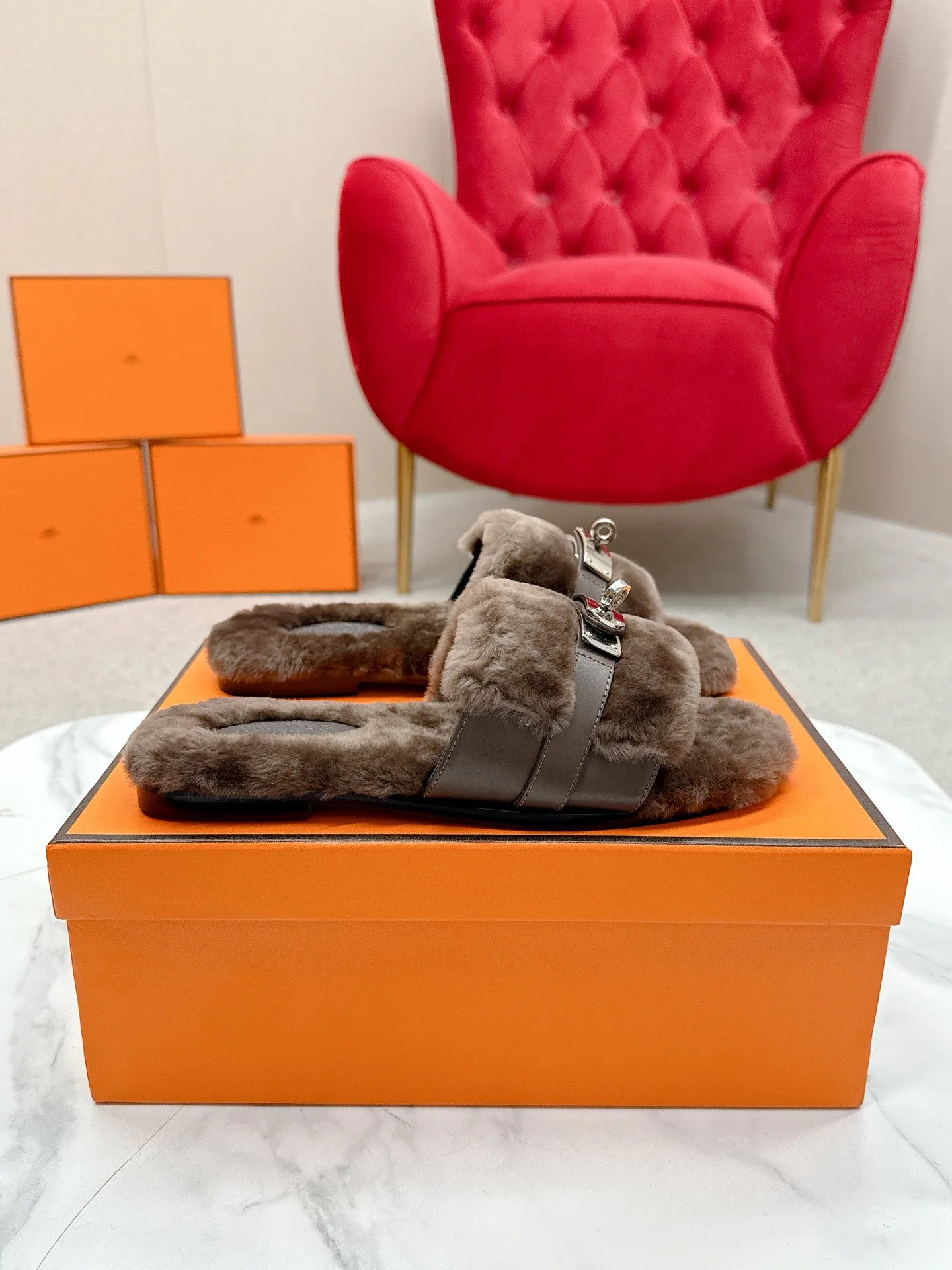 Тапочки Женские Hermes 18235651