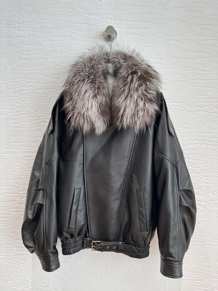 Кожаные Куртки И Дублёнки Женские Saint Laurent 18998024
