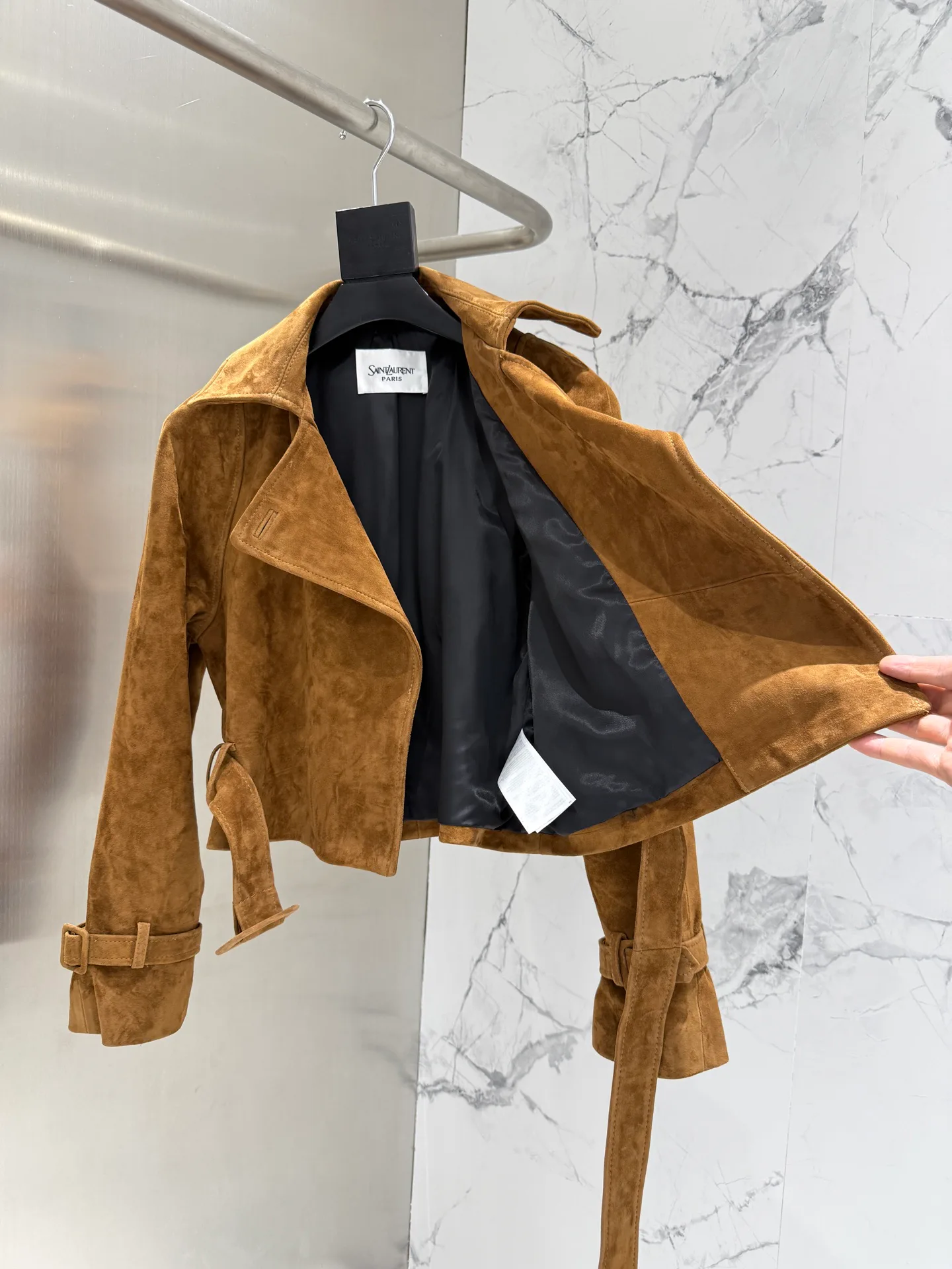 Кожаные Куртки И Дублёнки Женские Saint Laurent 11598164