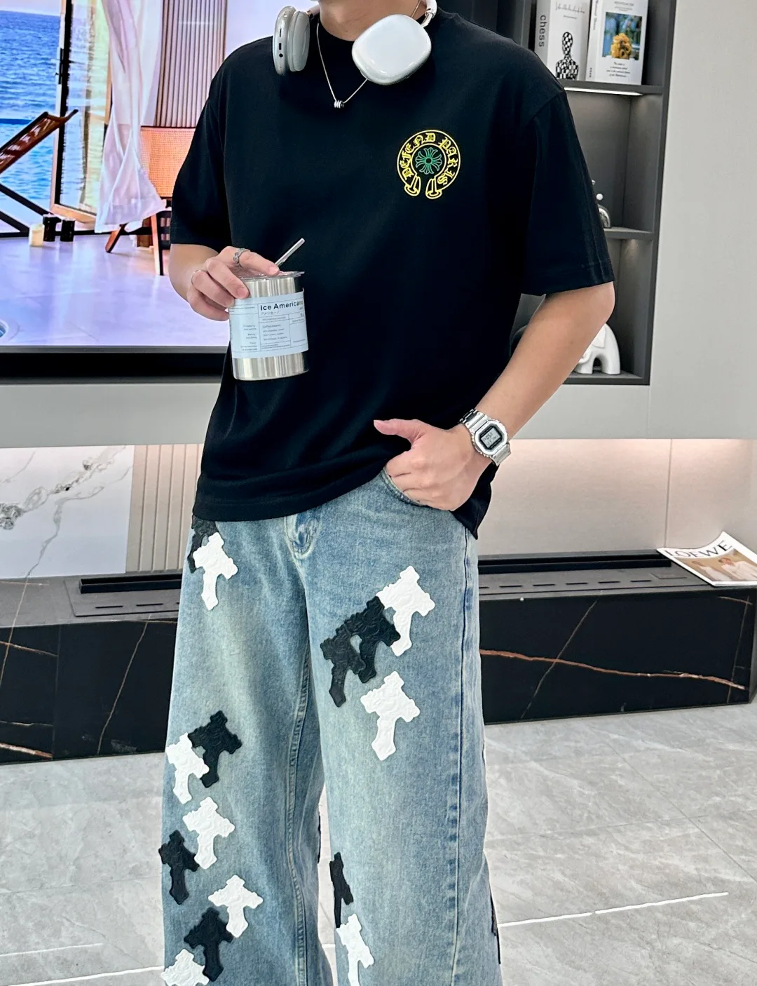 Футболки Мужские Chrome Hearts 11688226