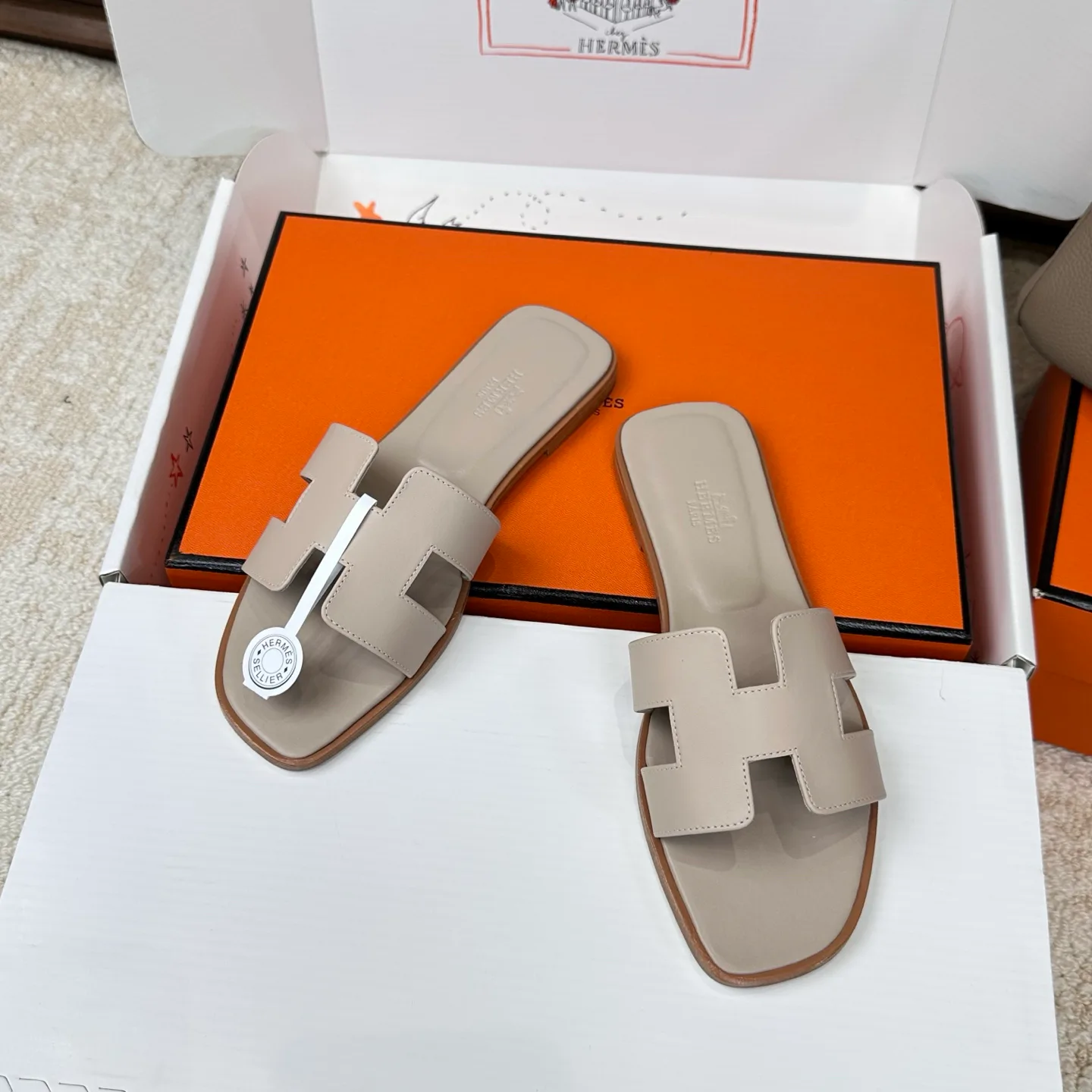 Шлепанцы Женские Hermes 3043263