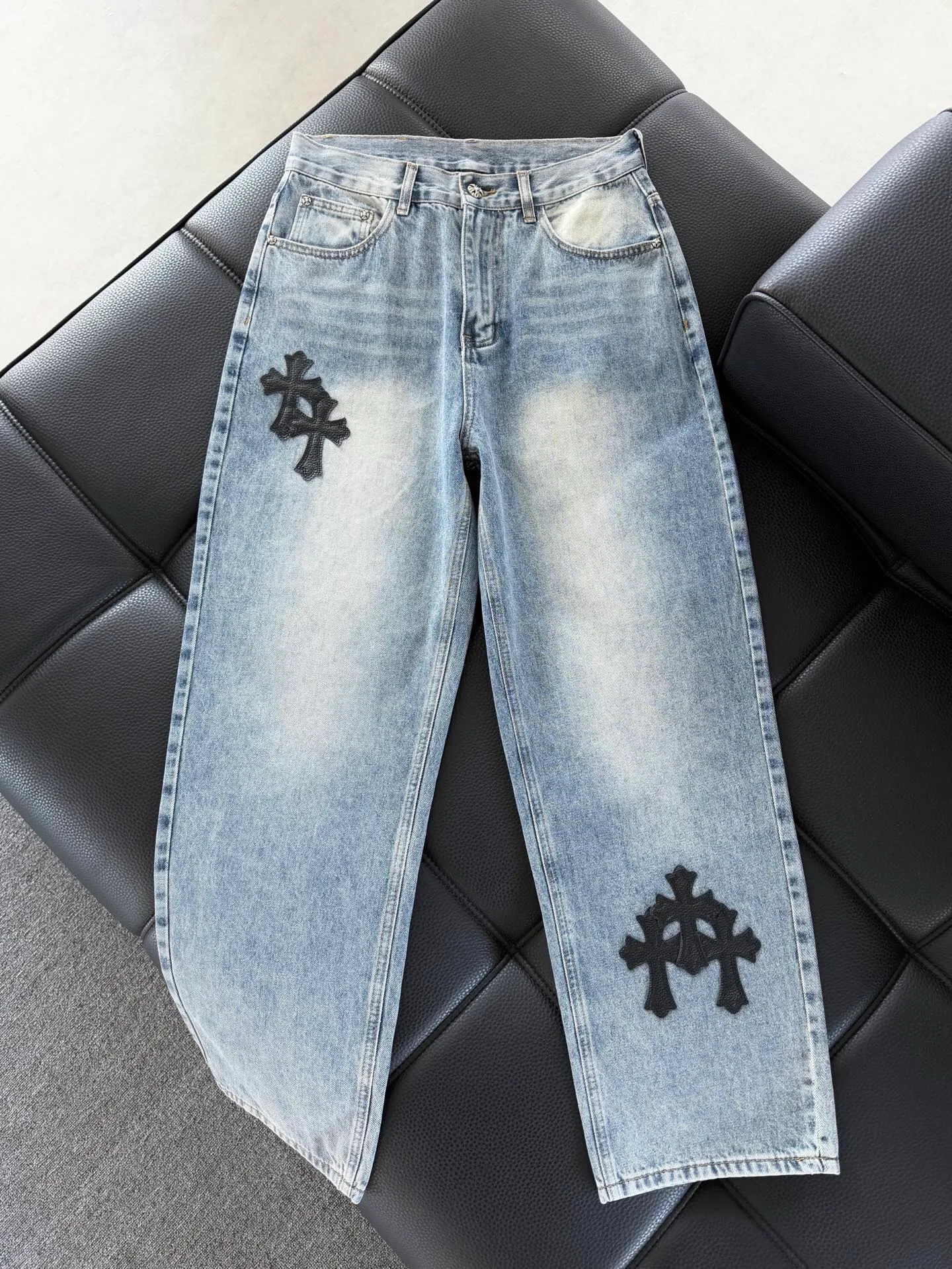 Джинсы Женские Chrome Hearts 3375349