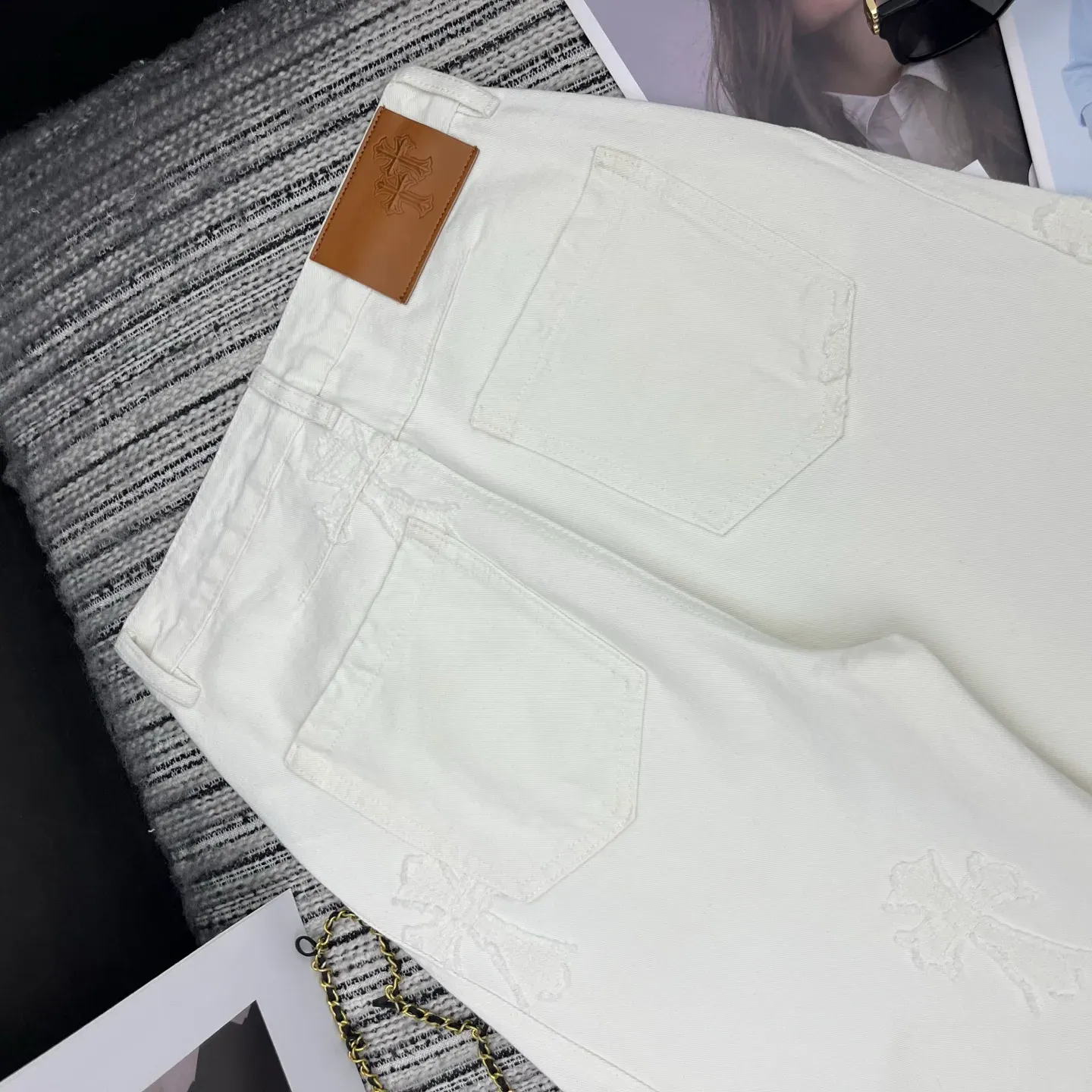 Джинсы Женские Chrome Hearts 4704724