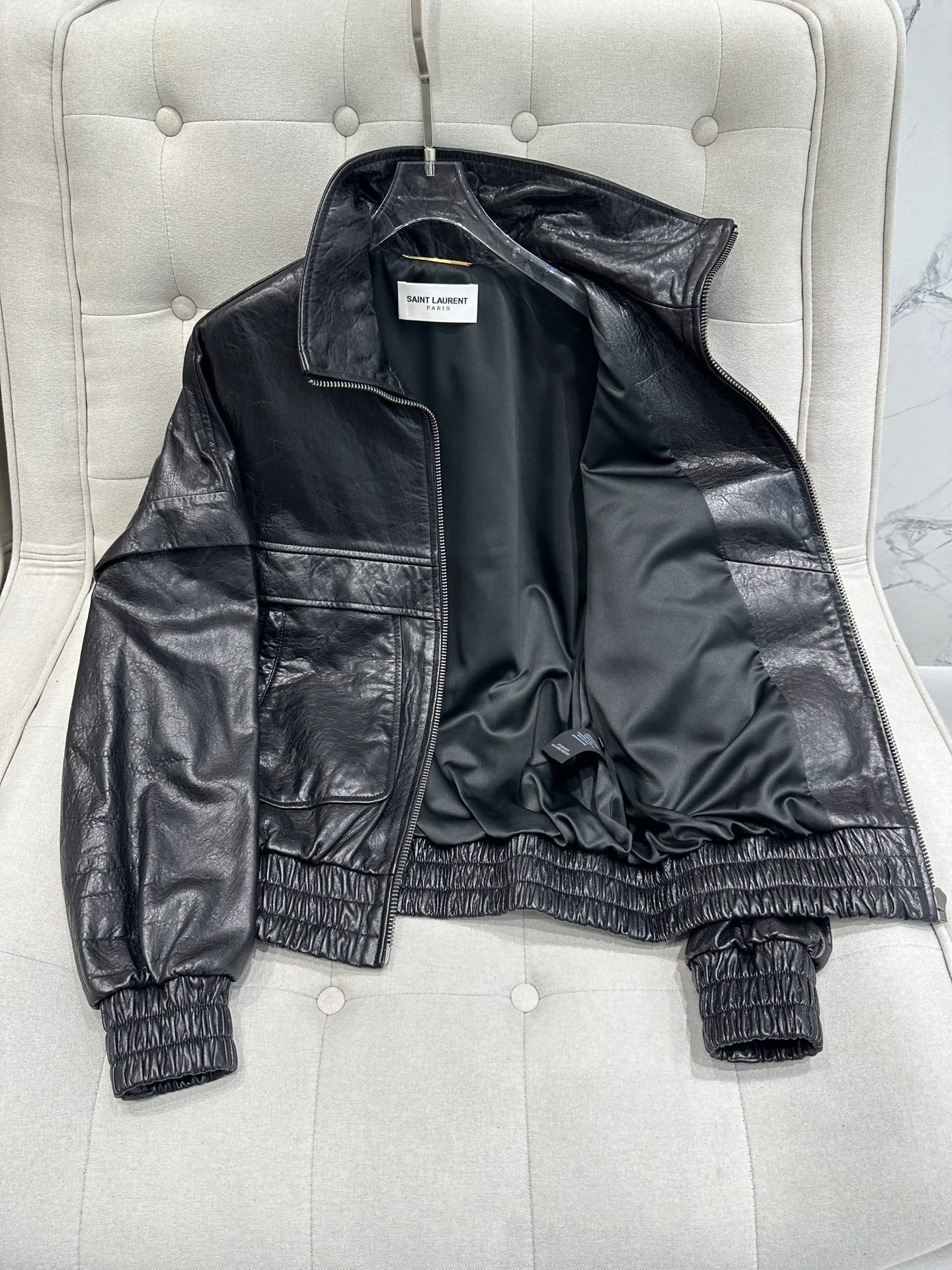 Кожаные Куртки И Дублёнки Женские Saint Laurent 11544758