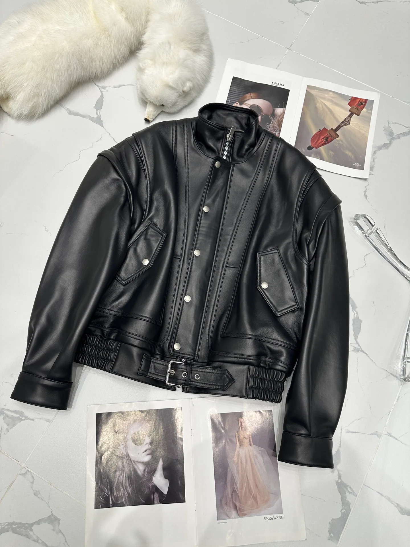 Кожаные Куртки И Дублёнки Женские Saint Laurent 11598147