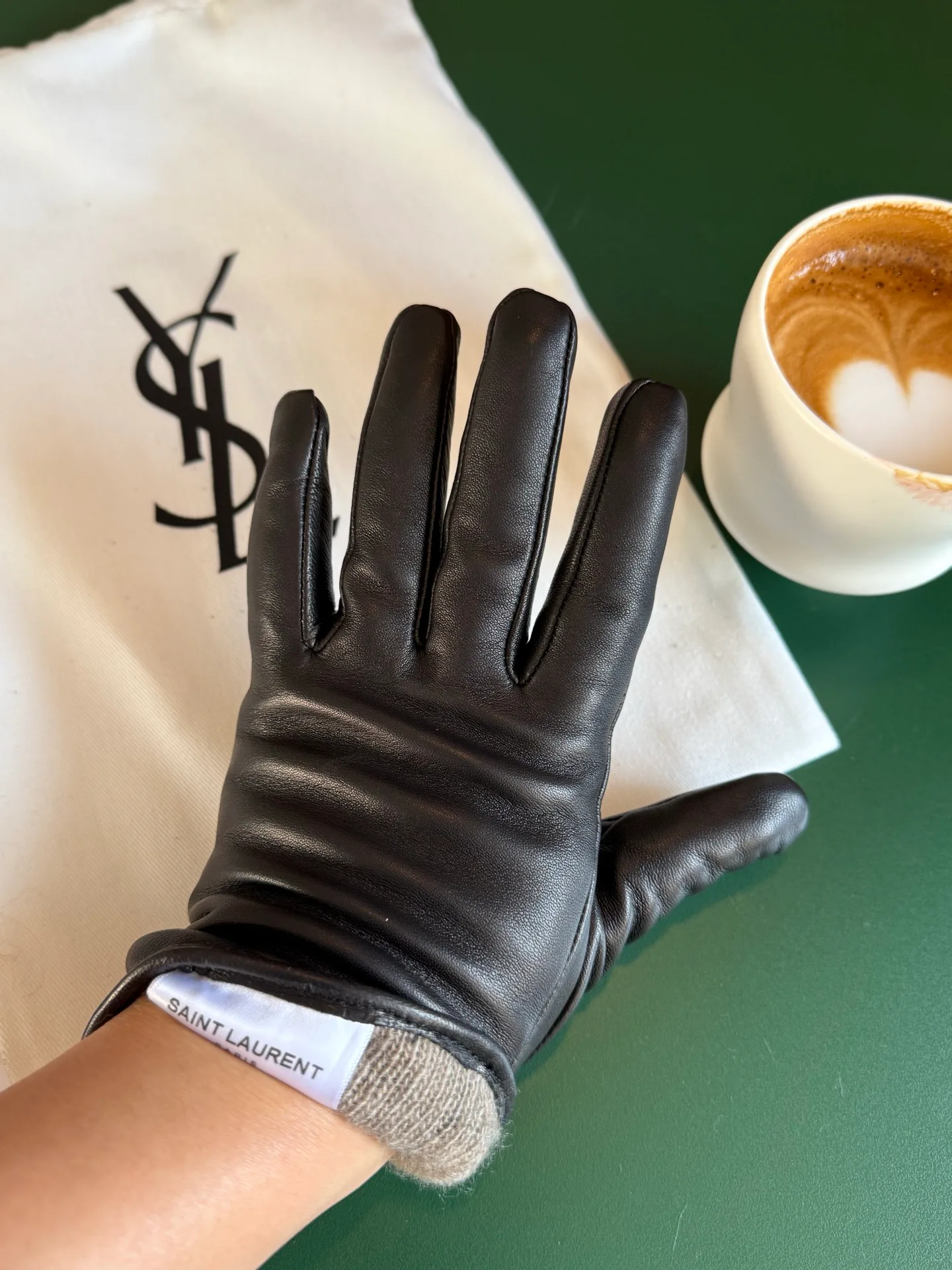 Перчатки Saint Laurent 453156